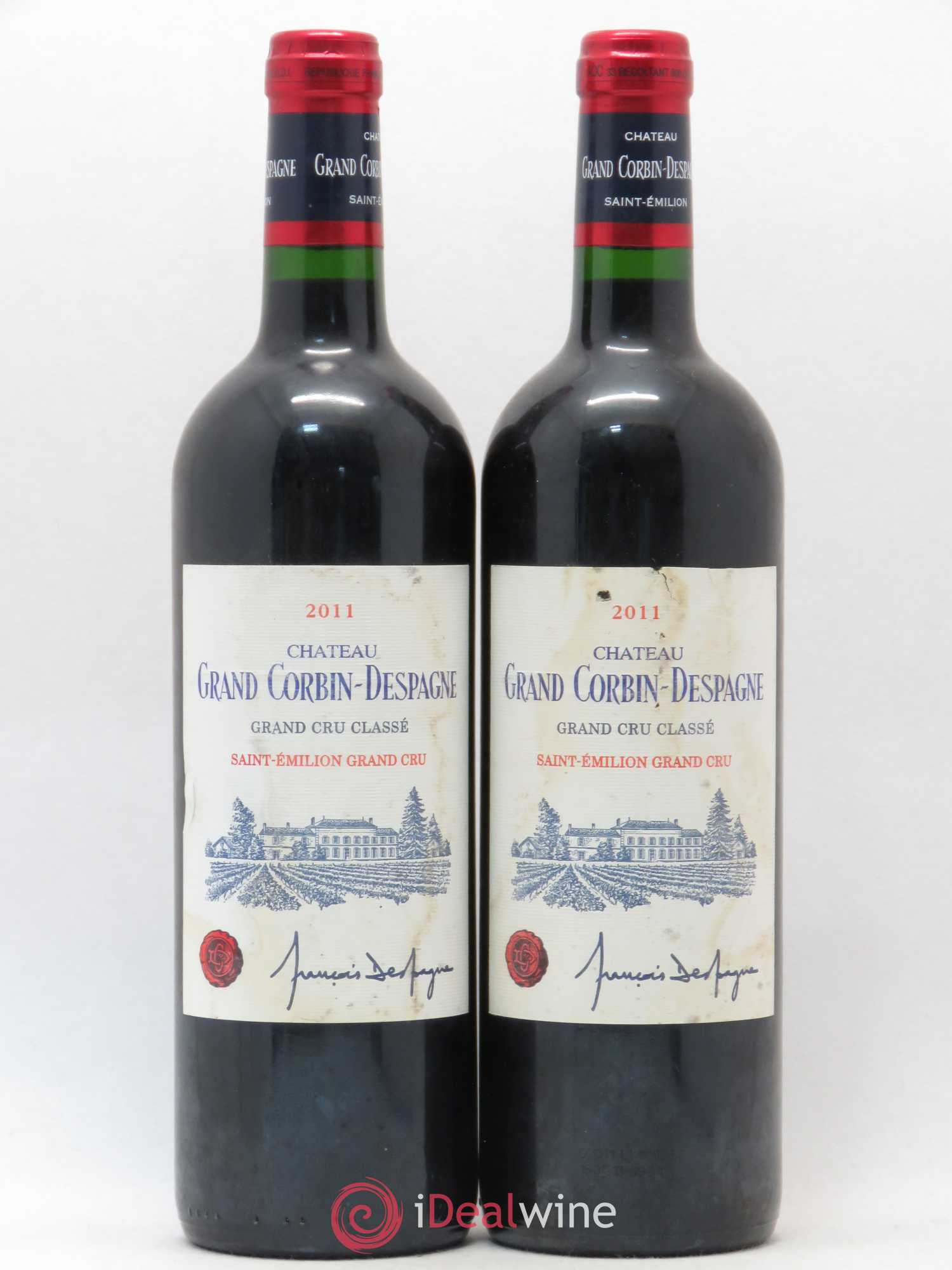 Château Grand Corbin Despagne Grand Cru Classé 2011 - Lot de 2 bouteilles - 0
