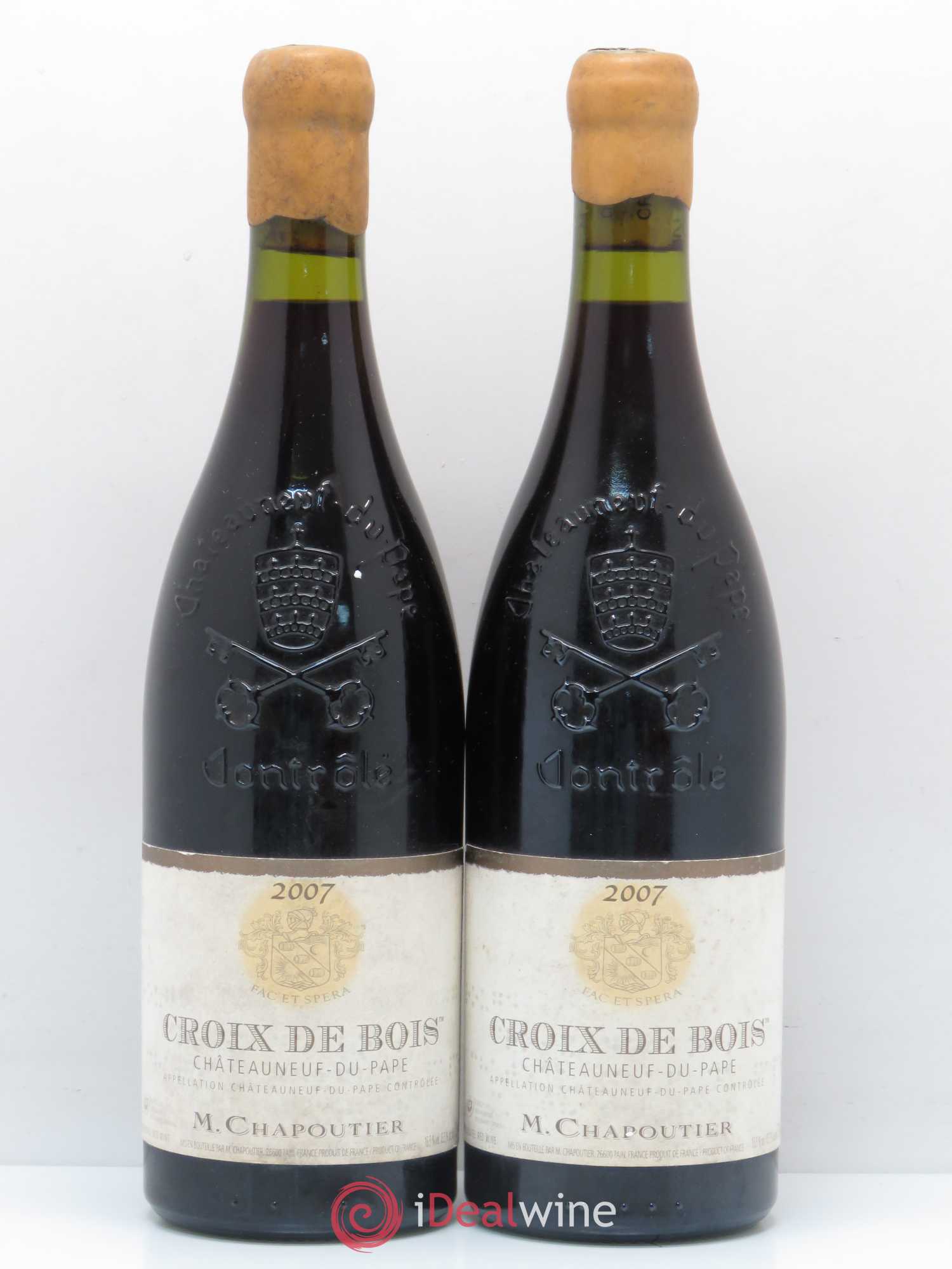 Châteauneuf-du-Pape Croix de Bois Chapoutier 2007 - Lot de 2 bouteilles - 0
