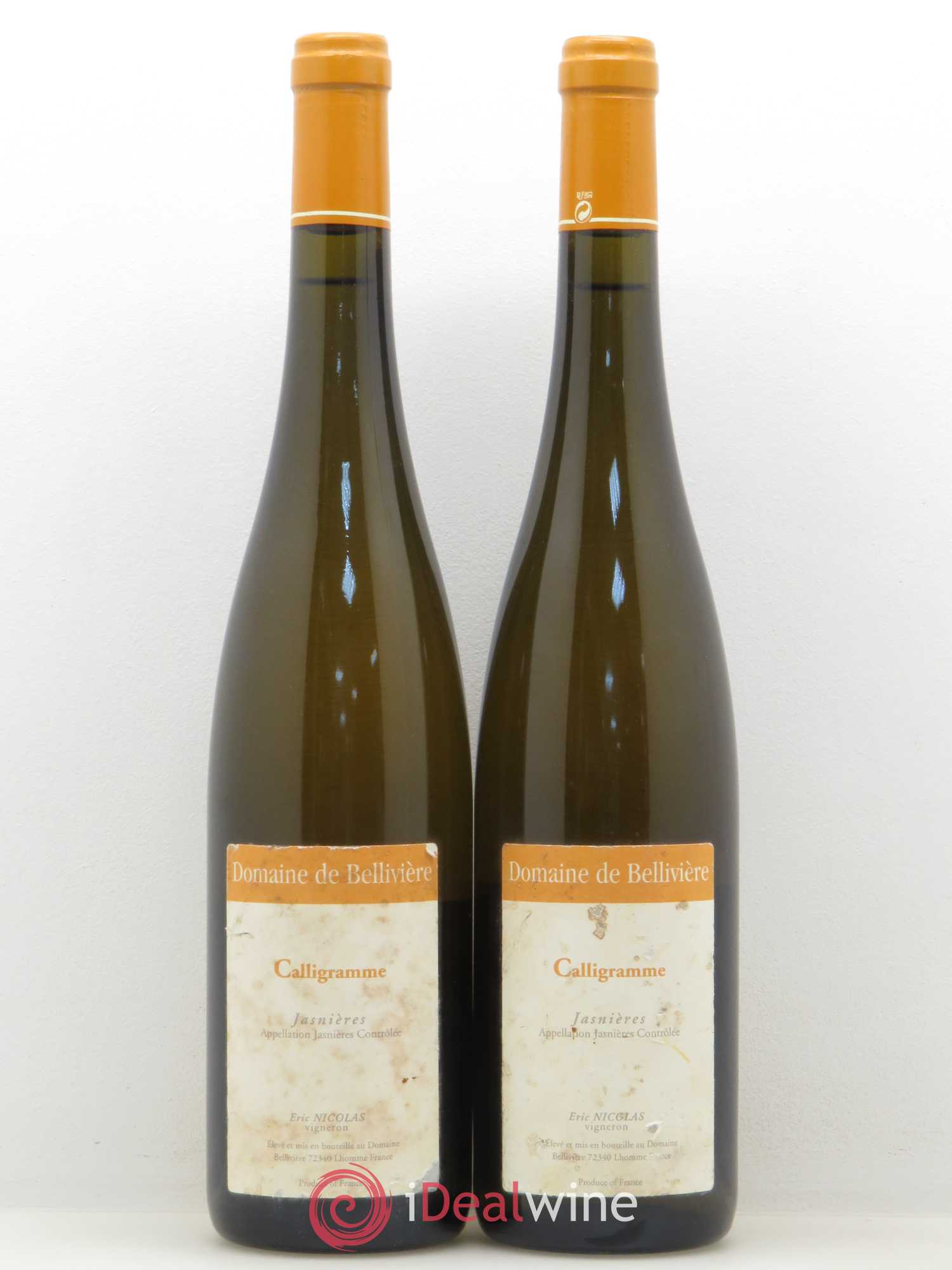 Jasnières Calligramme Domaine de Bellivière 2009 - Lot de 2 bouteilles - 0