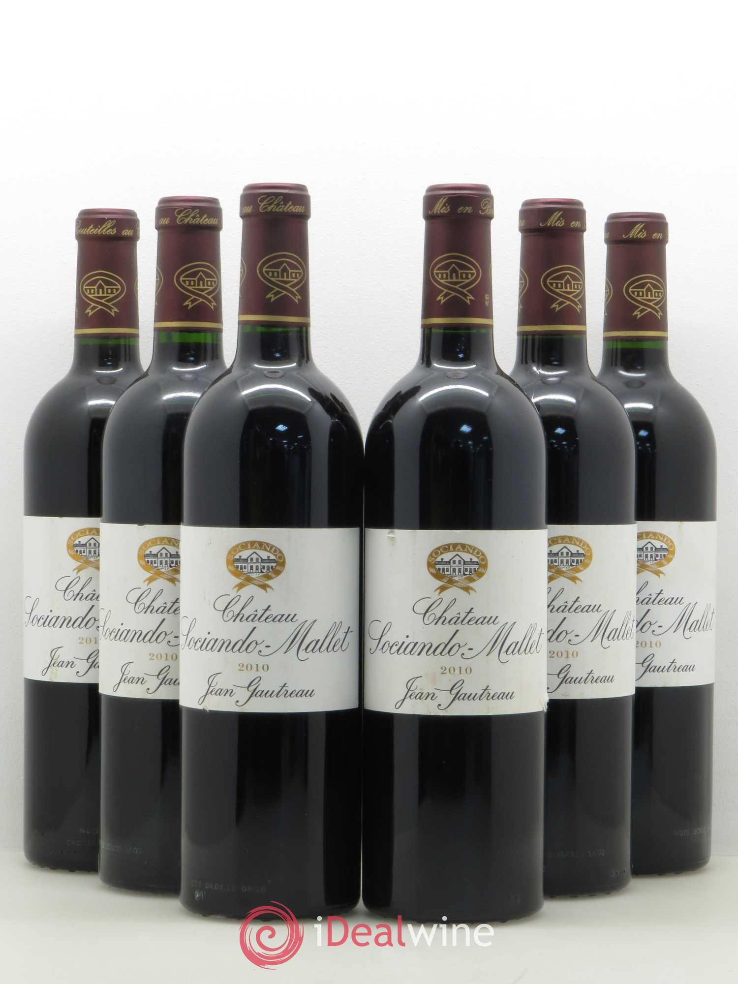 Château Sociando Mallet 2010 - Lot de 6 bouteilles - 0