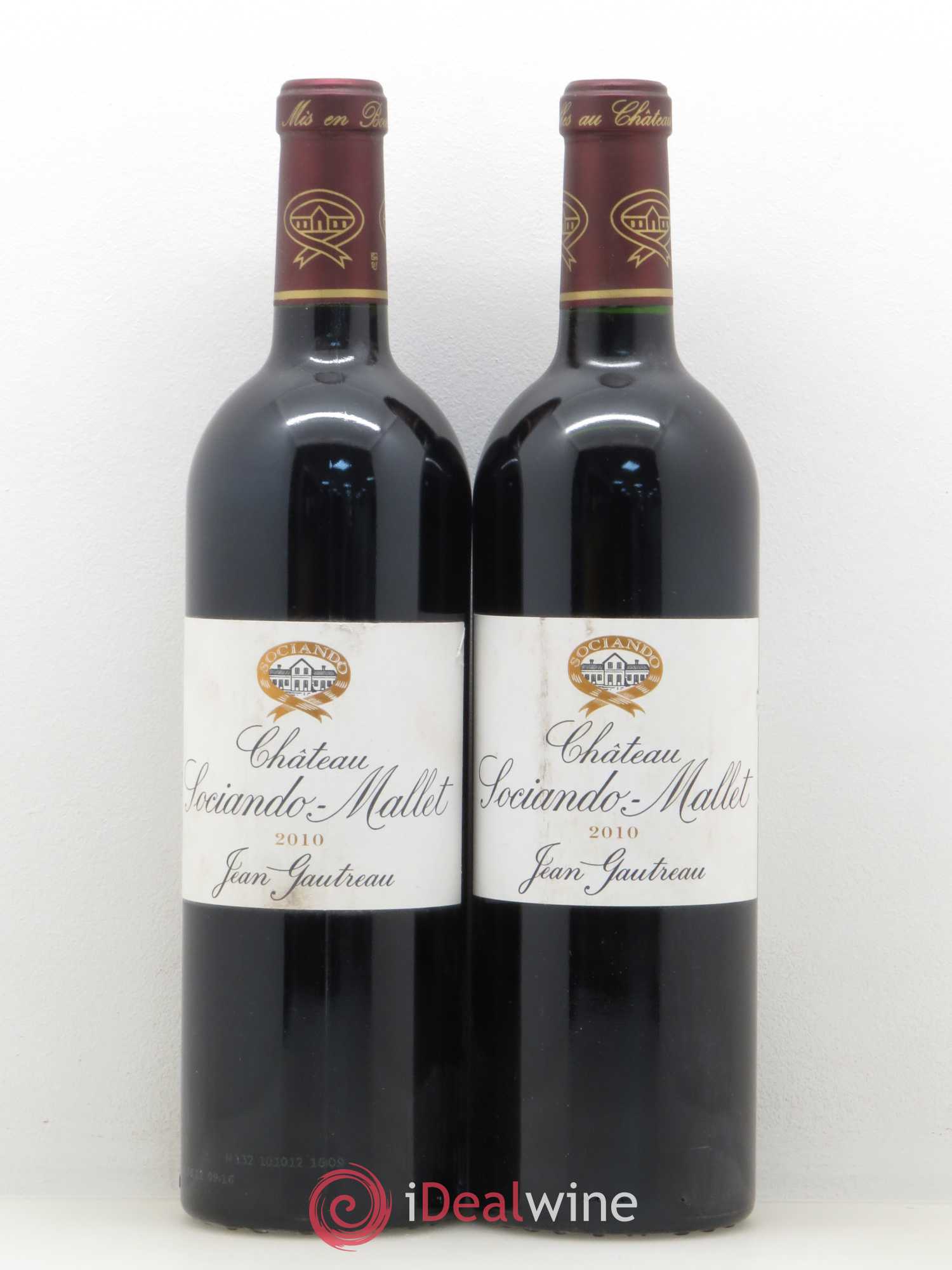 Château Sociando Mallet 2010 - Lot de 2 bouteilles - 0