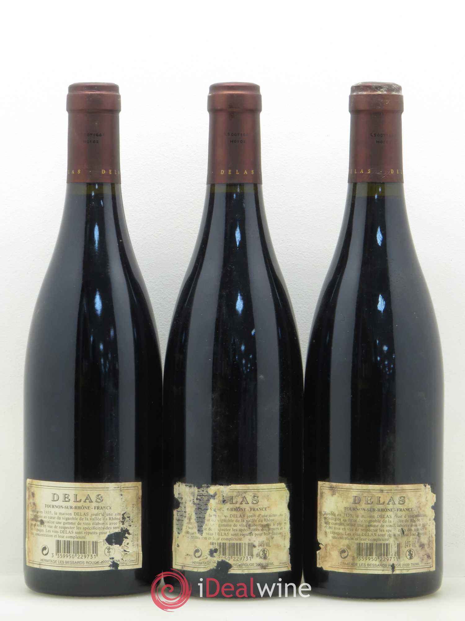 Hermitage Les Bessards Delas Frères 2009 - Lot de 3 bouteilles - 1