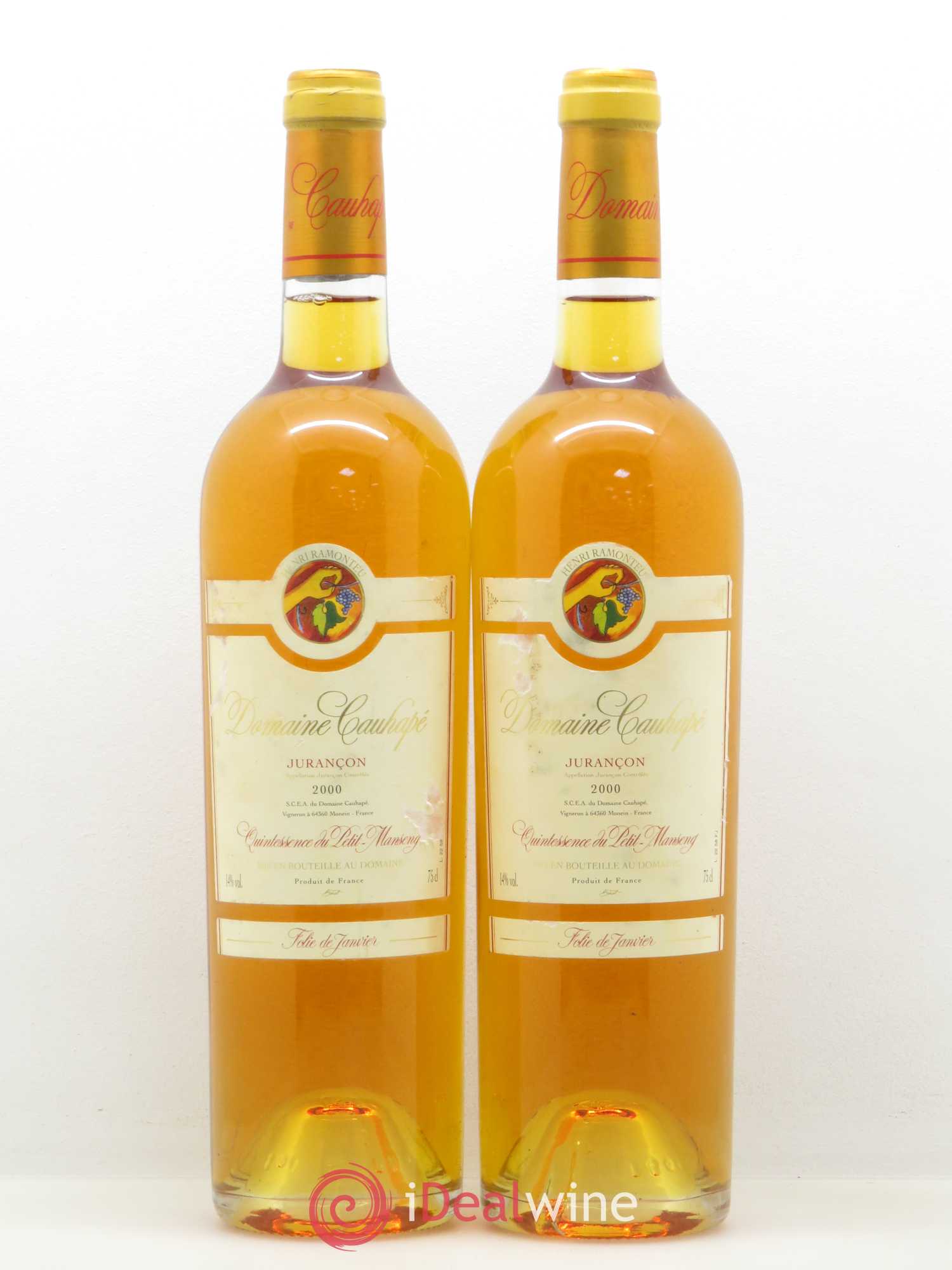 Jurançon Quintessence du Petit Manseng Cauhapé Folie de Janvier 2000 - Lotto di 2 bottiglie - 0