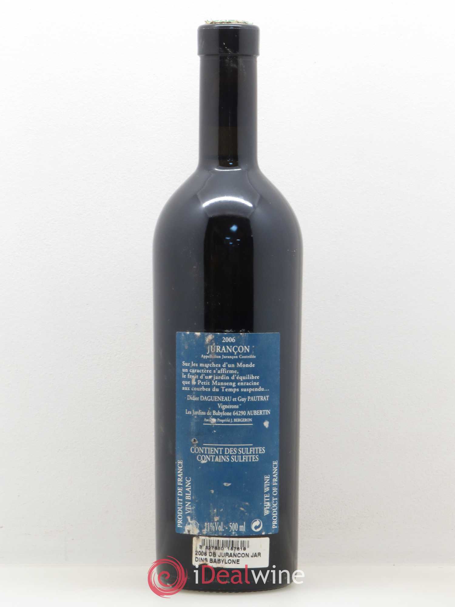 Vin de France (anciennement Jurançon) Jardins de Babylone Didier Dagueneau 2006 - Lotto di 1 bottiglia - 1