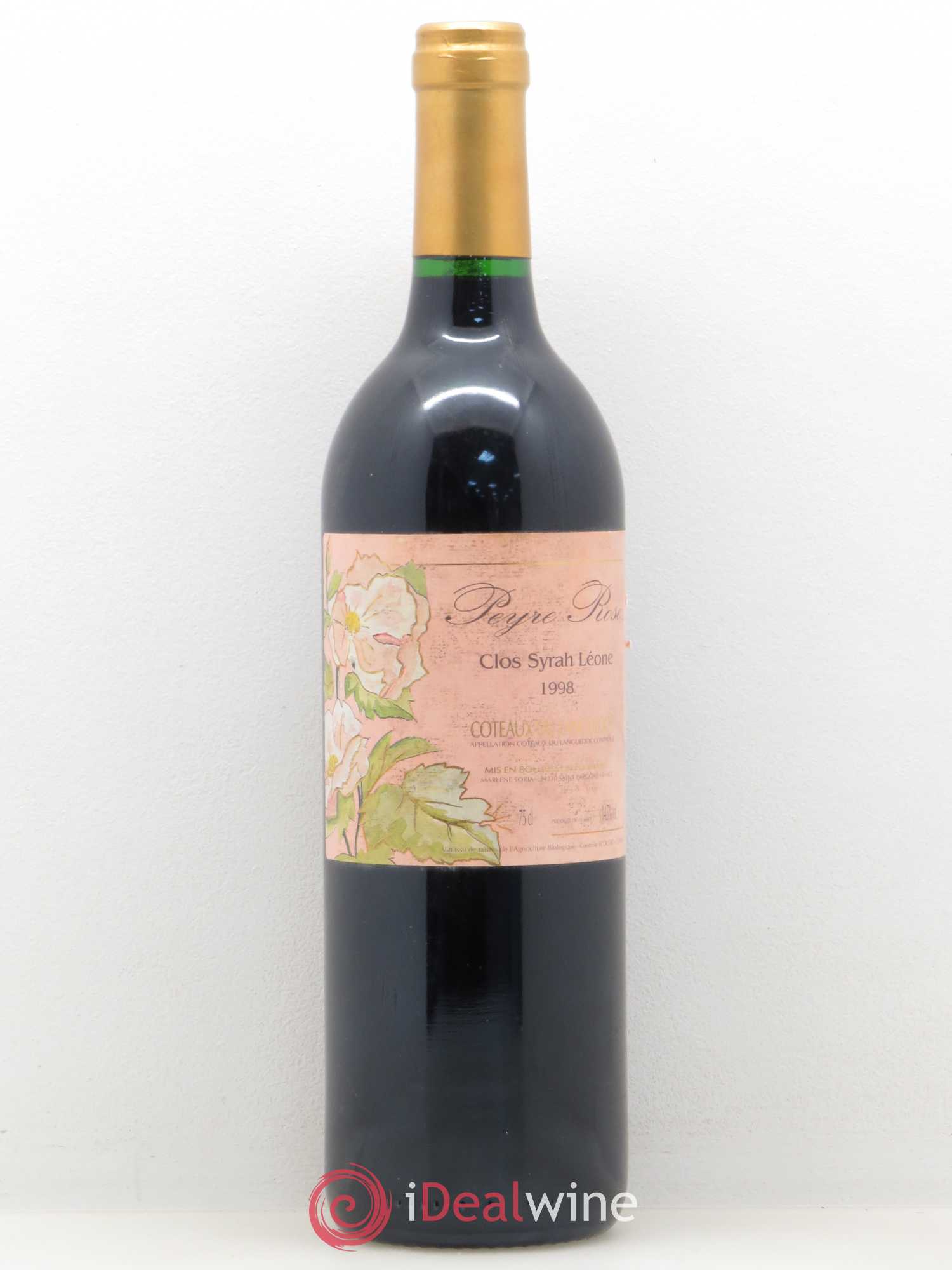 Coteaux du Languedoc Domaine Peyre Rose Belle Léone (anciennement Syrah Léone) Marlène Soria 1998 - Lot de 1 bouteille - 0