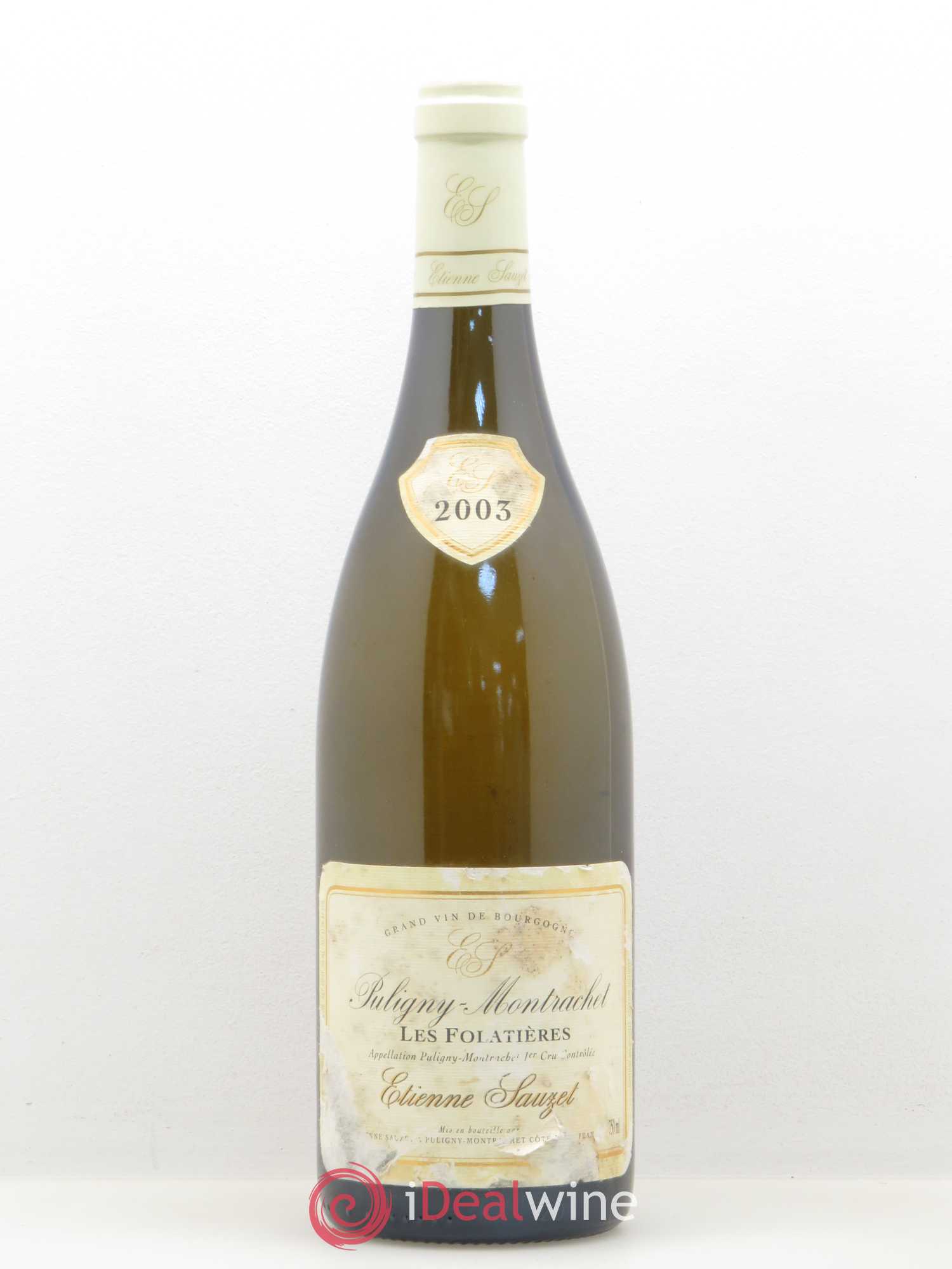 Puligny-Montrachet 1er Cru Les Folatières Etienne Sauzet 2003 - Lot de 1 bouteille - 0