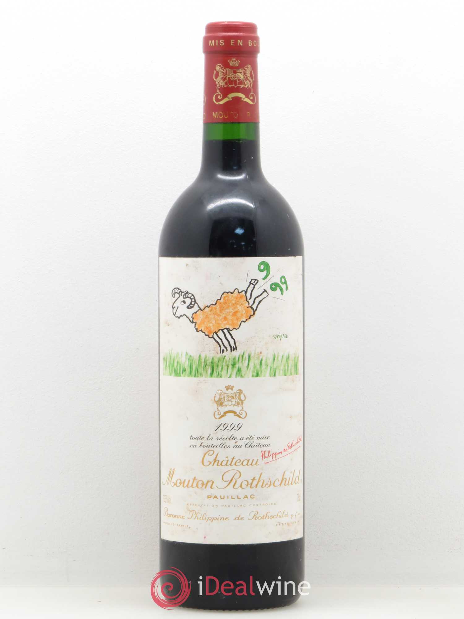 Château Mouton Rothschild 1er Grand Cru Classé 1999 - Lot de 1 bouteille - 0
