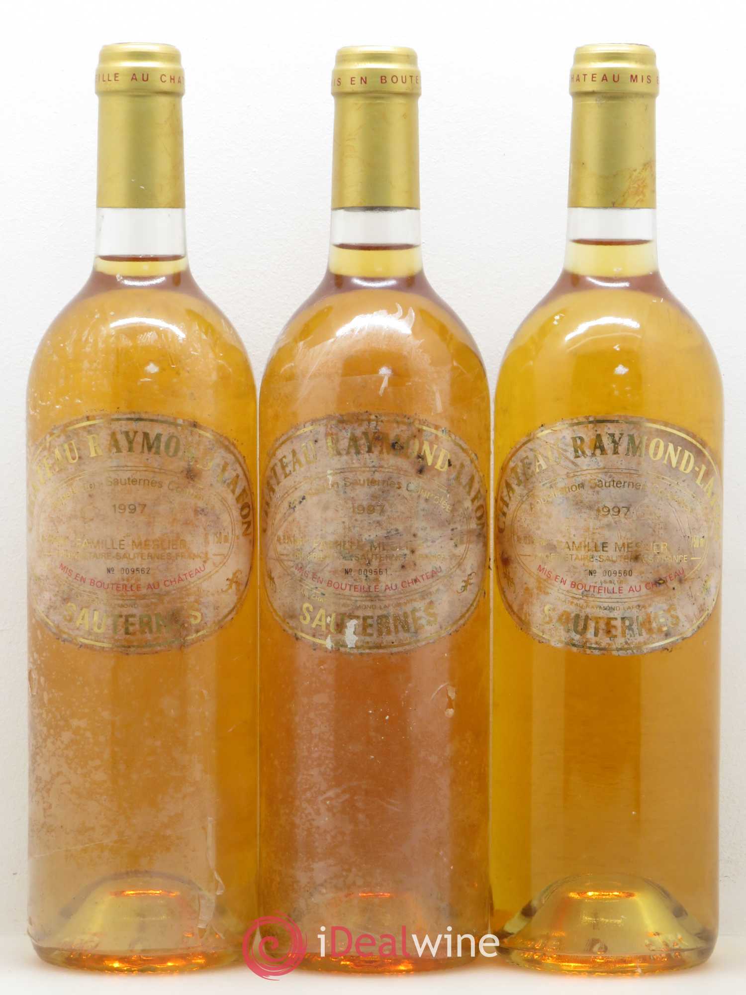 Château Raymond Lafon 1997 - Lotto di 3 bottiglie - 0