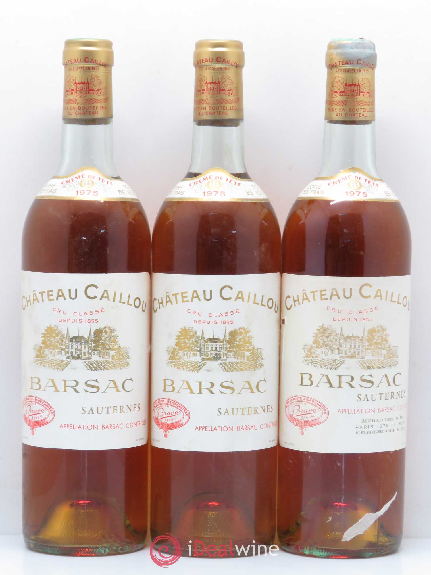 Château Caillou - Crème de Tête 2ème Grand Cru Classé 1975 - Lotto di 6 bottiglie - 1