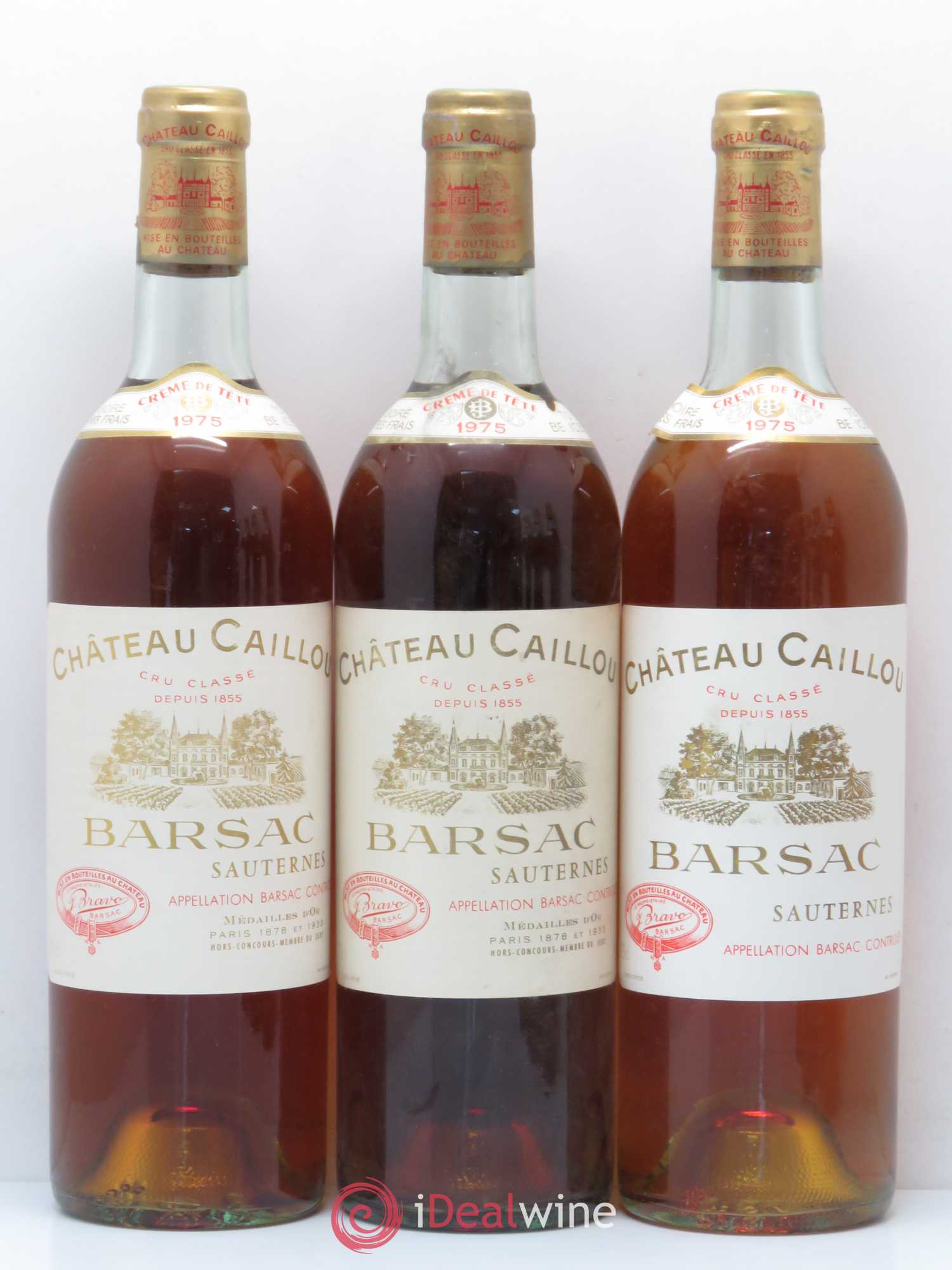 Château Caillou - Crème de Tête 2ème Grand Cru Classé 1975 - Lotto di 6 bottiglie - 2