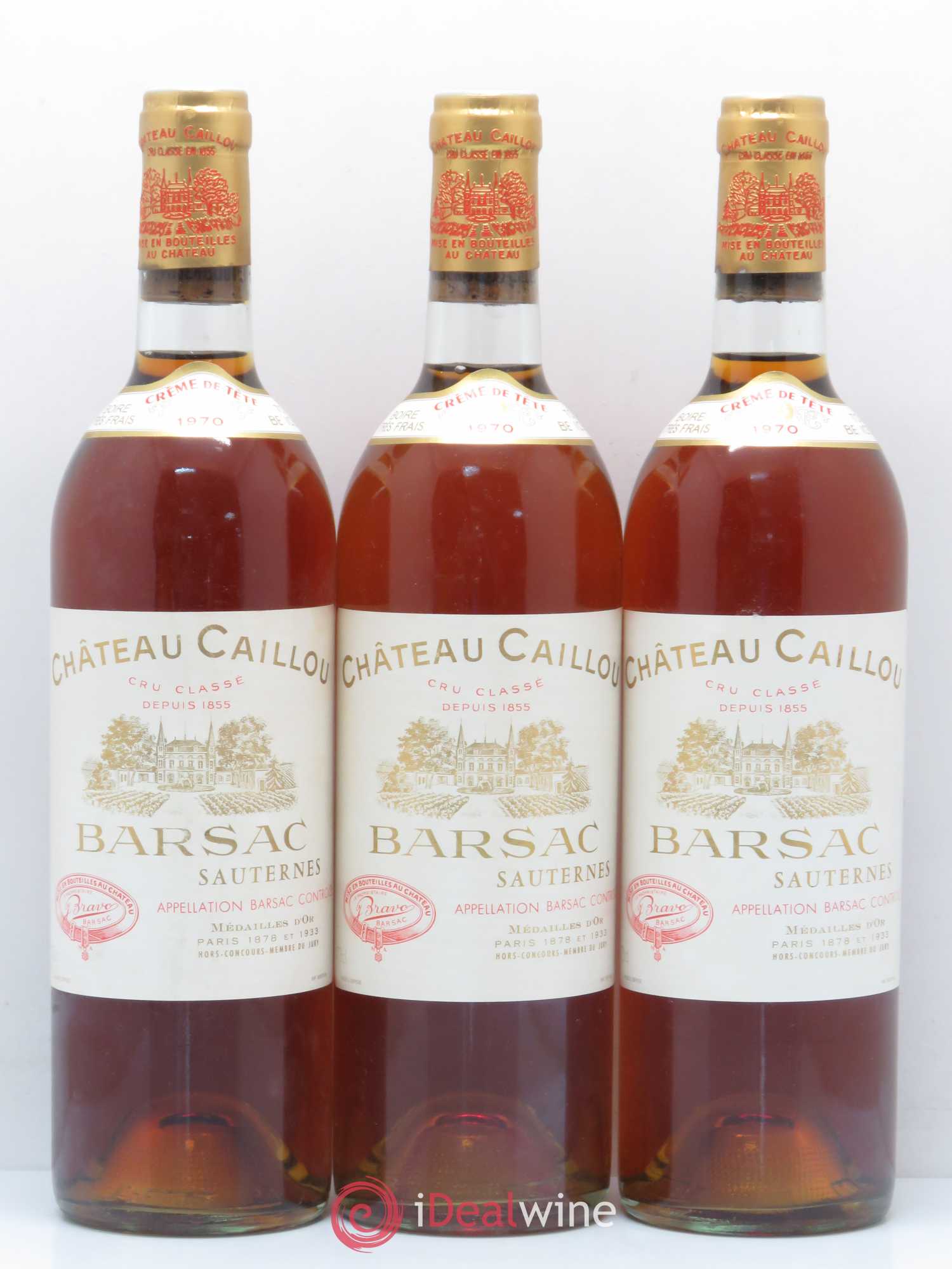 Château Caillou - Crème de Tête 2ème Grand Cru Classé 1970 - Lotto di 6 bottiglie - 1