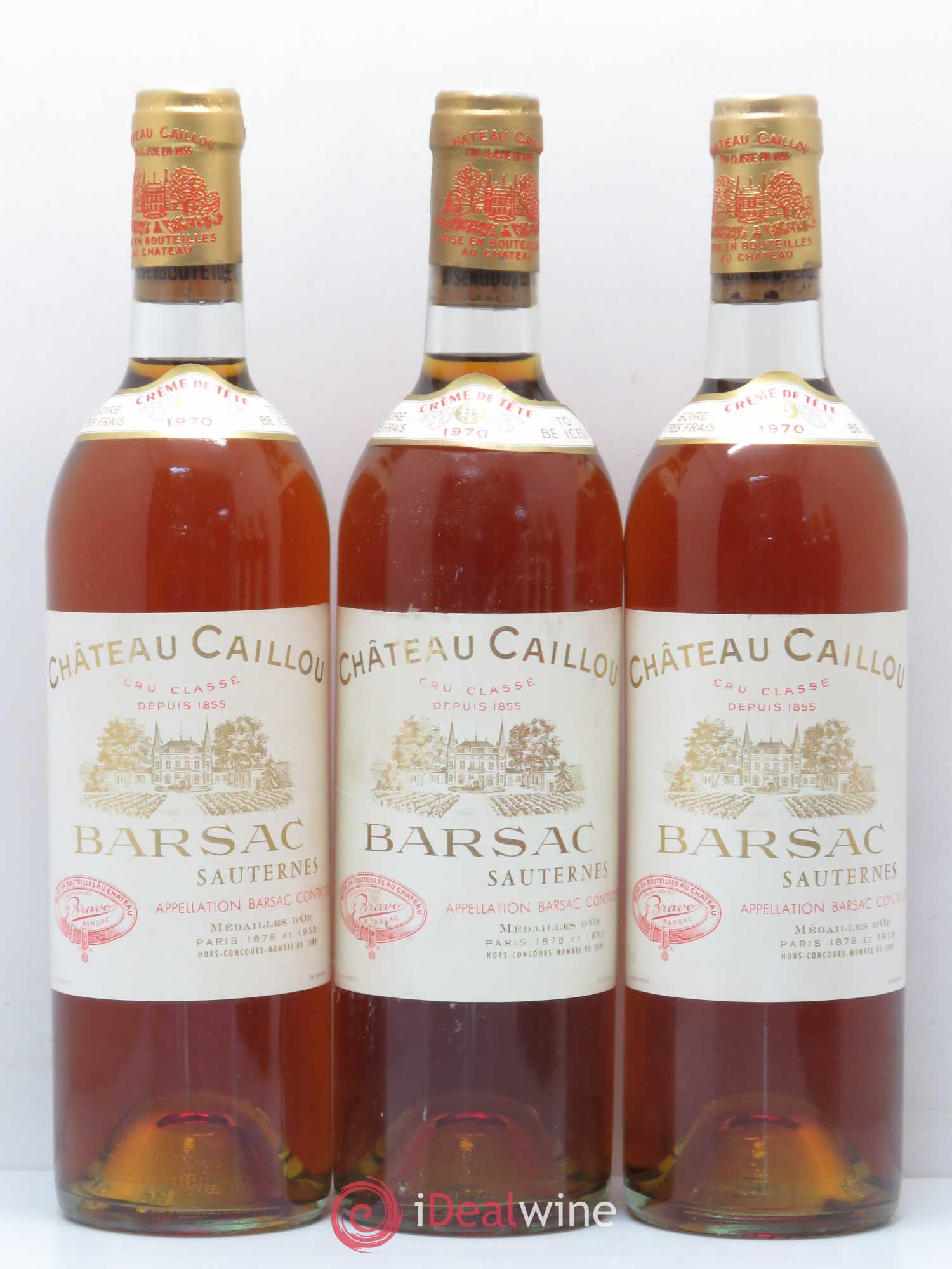 Château Caillou - Crème de Tête 2ème Grand Cru Classé 1970 - Lotto di 6 bottiglie - 2