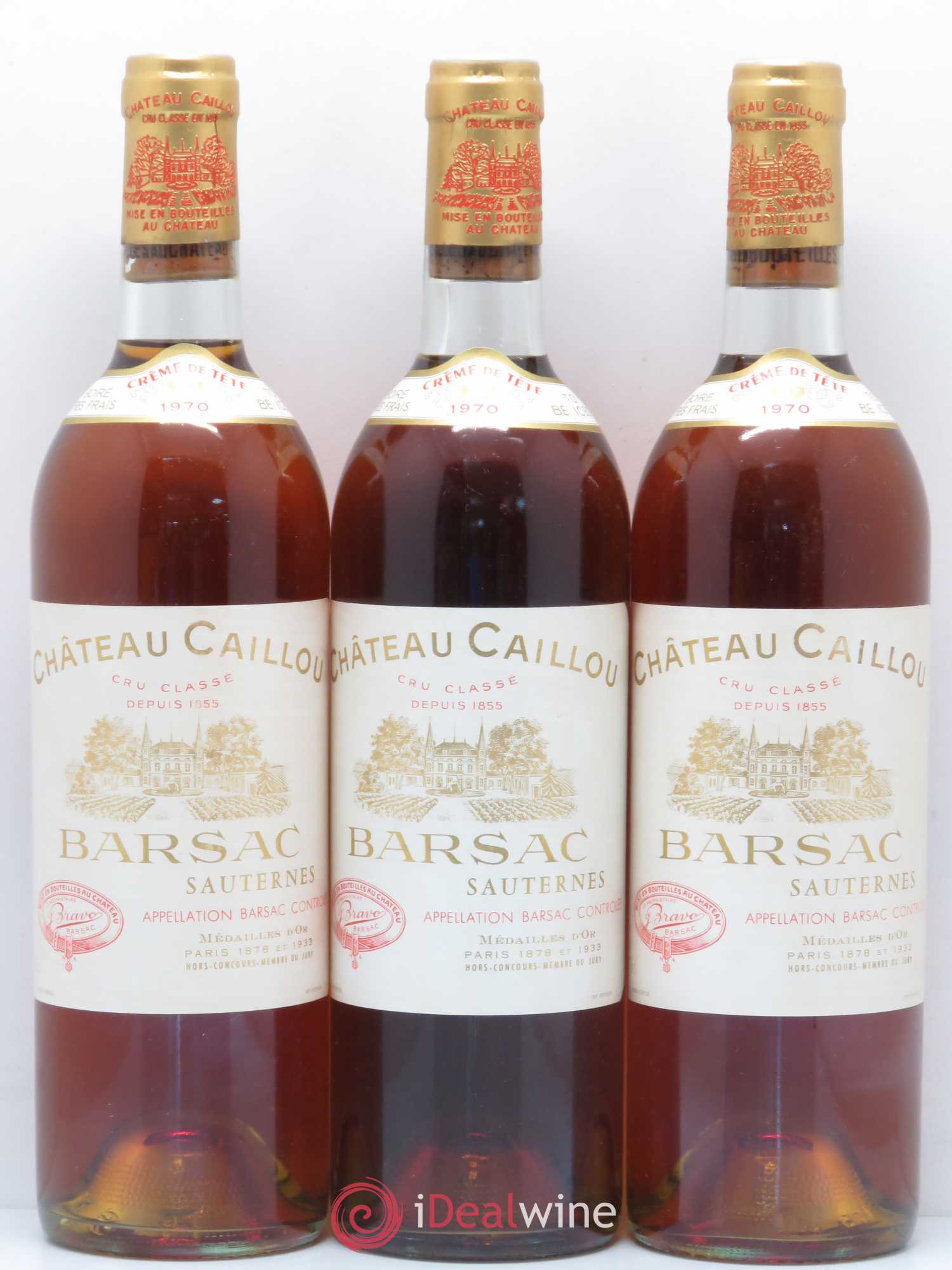 Château Caillou - Crème de Tête 2ème Grand Cru Classé 1970 - Lotto di 6 bottiglie - 1