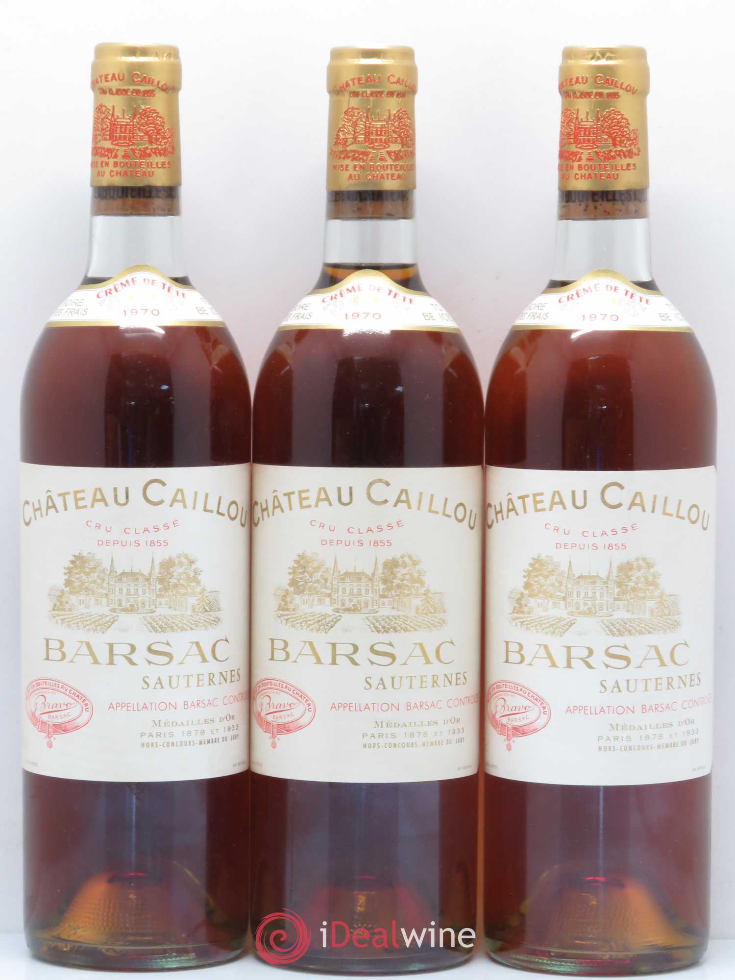 Château Caillou - Crème de Tête 2ème Grand Cru Classé 1970 - Lotto di 6 bottiglie - 2