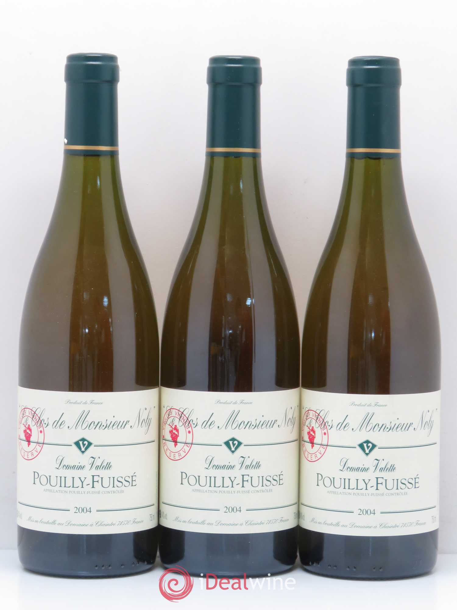 Pouilly-Fuissé Clos de Monsieur Noly Valette (Domaine) vieilles vignes 2004 - Posten von 3 Flaschen - 0