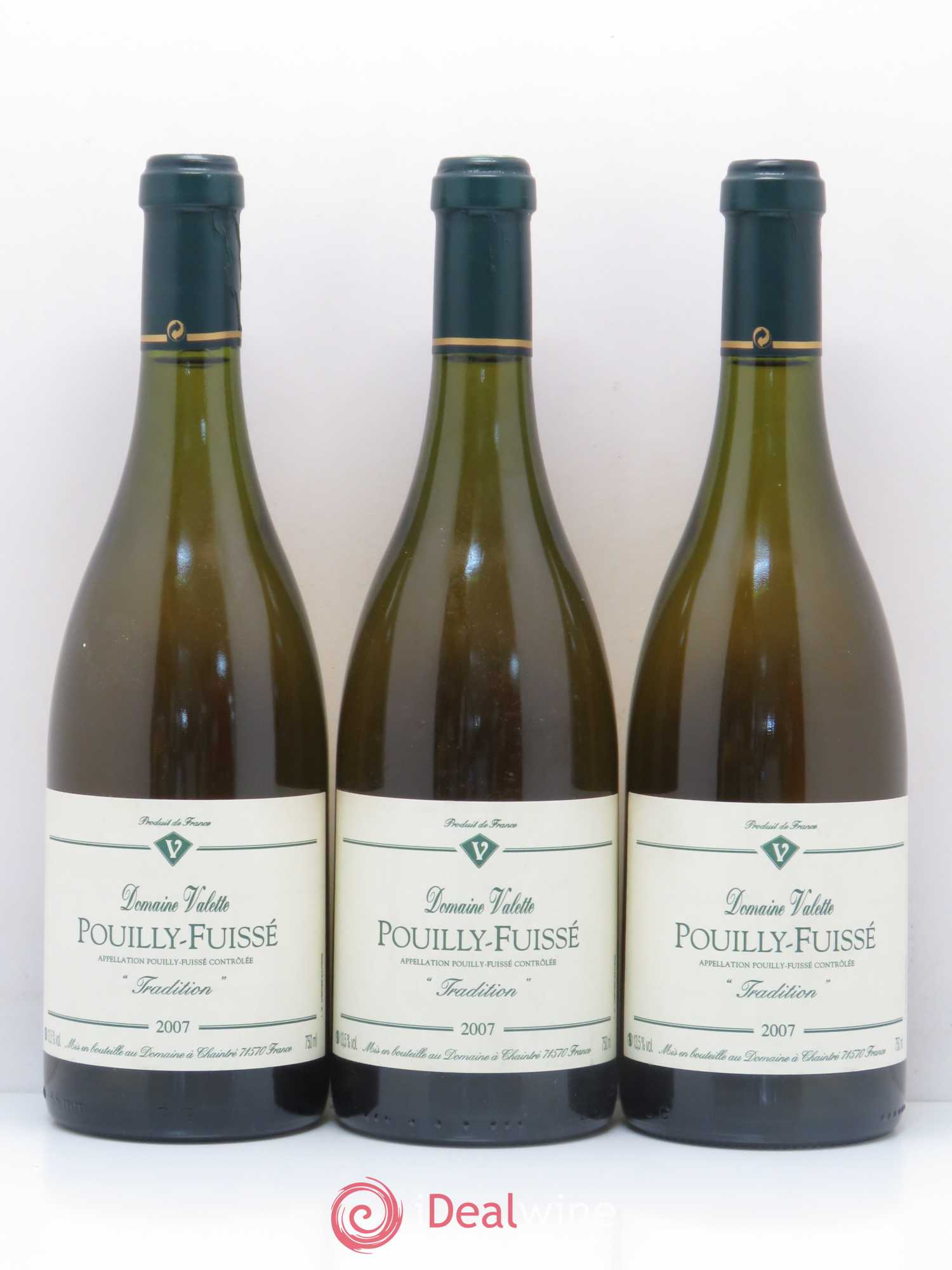 Pouilly-Fuissé Tradition Valette (Domaine) 2007 - Lot de 3 bouteilles - 0