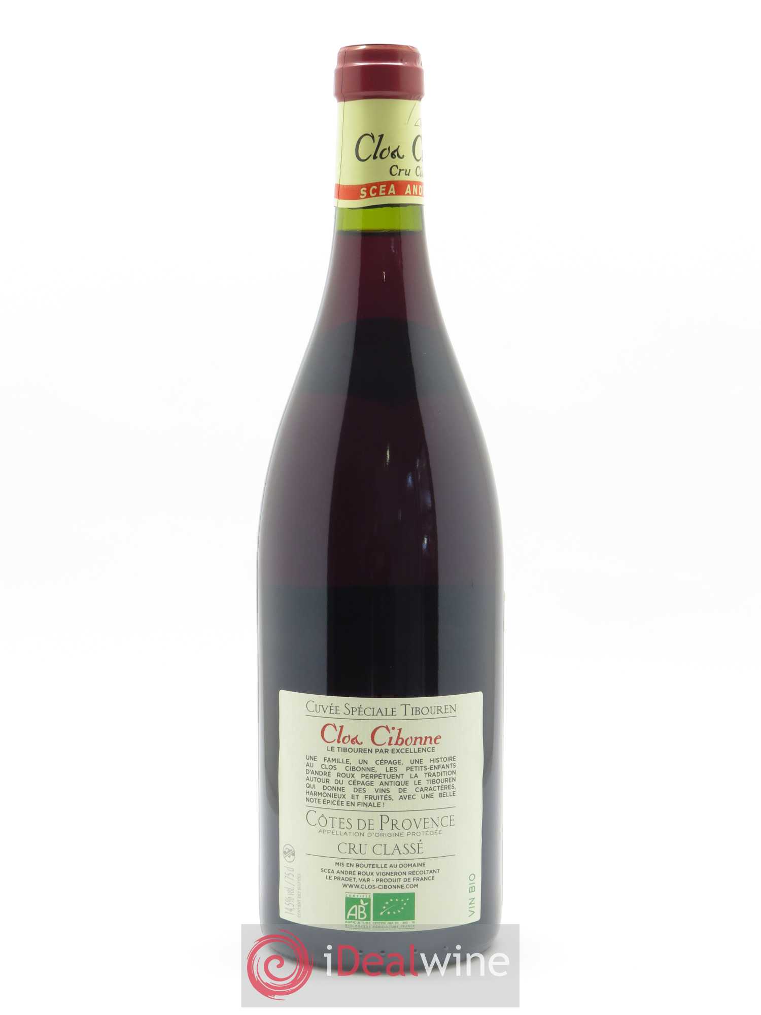 Côtes de Provence Cuvée Spéciale Tibouren Clos Cibonne 2020 - Lot de 1 bouteille - 1
