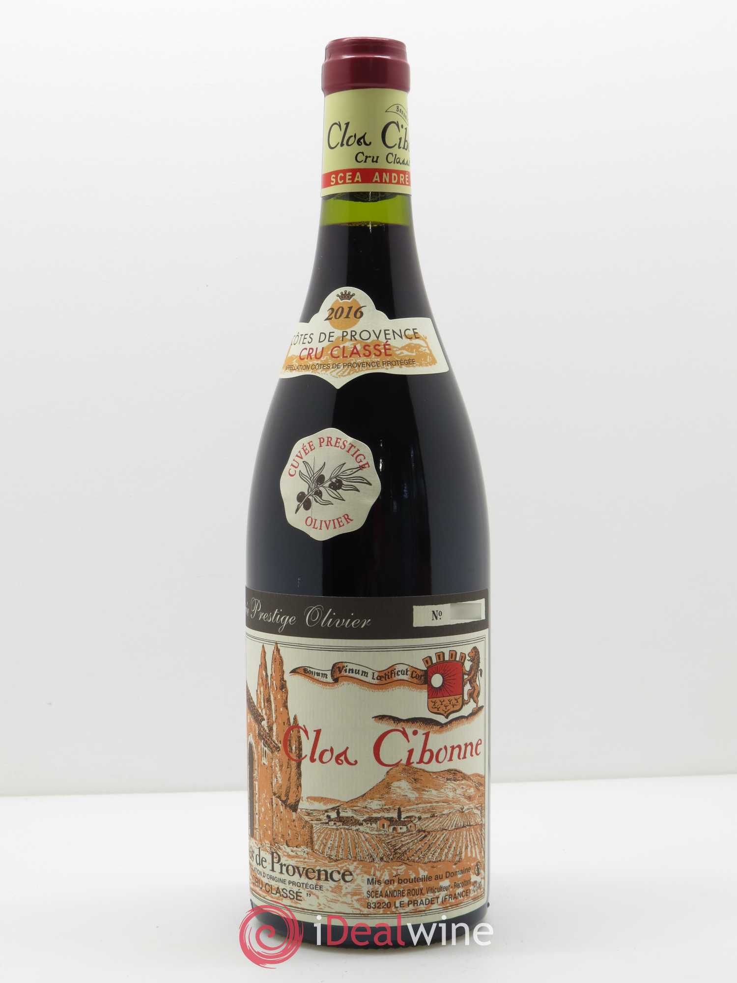 Côtes de Provence Clos Cibonne Prestige Olivier 2016 - Lot de 1 bouteille - 1