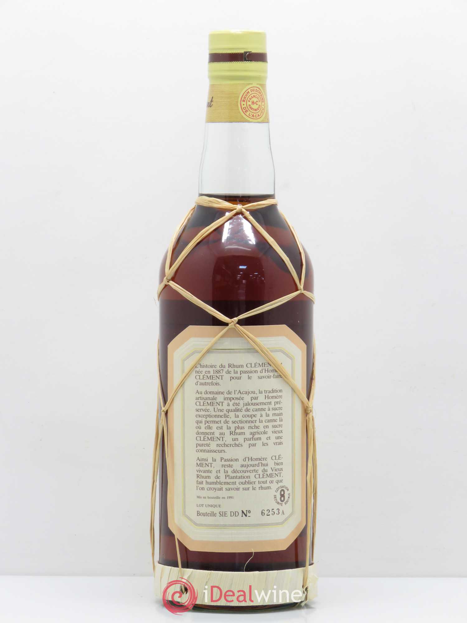 Rhum Clément 1952 - Posten von 1 Flasche - 1