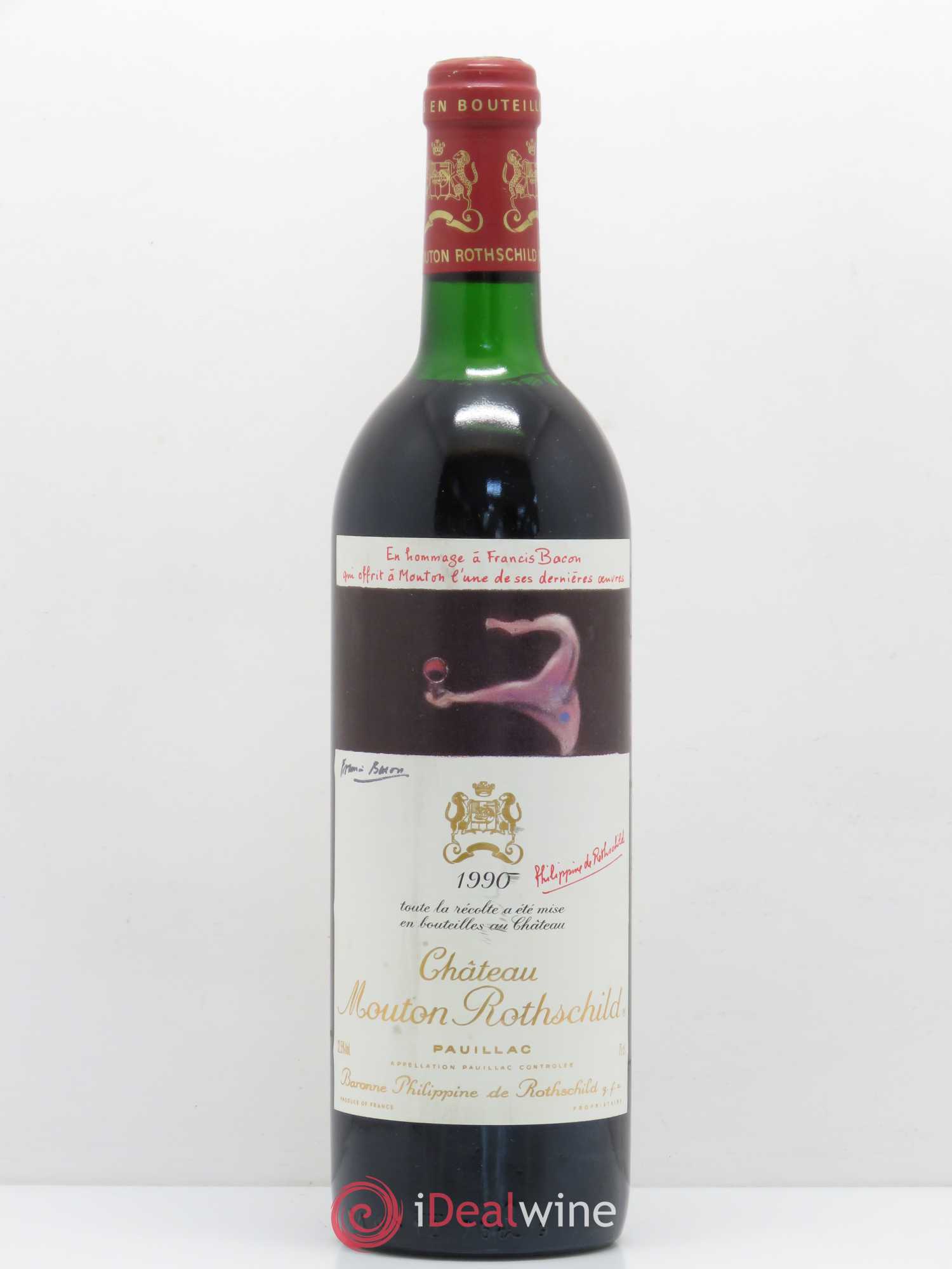 Château Mouton Rothschild 1er Grand Cru Classé 1990 - Lot de 1 bouteille - 0