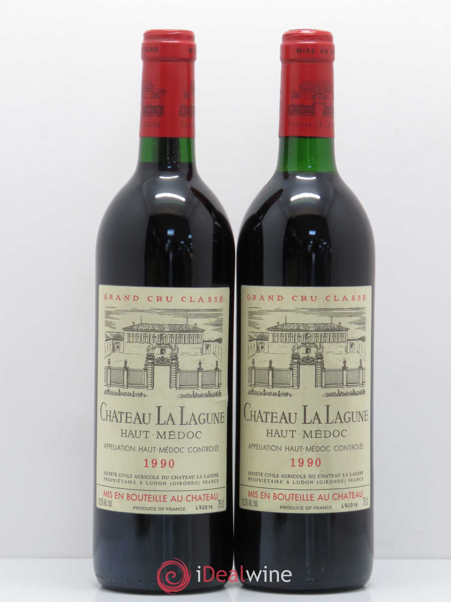 Château la Lagune 3ème Grand Cru Classé 1990 - Lot de 2 bouteilles - 0