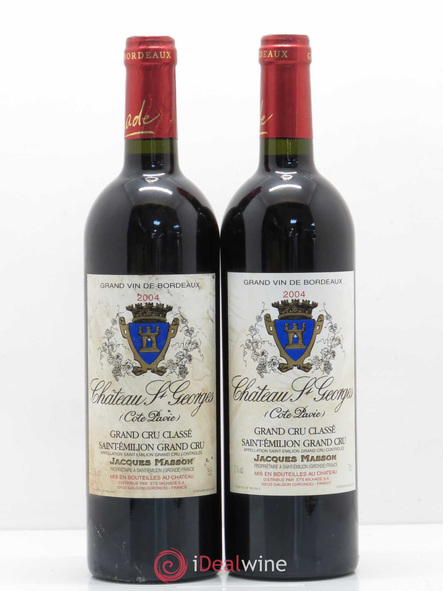 Château Saint-Georges Côte Pavie Grand Cru Classé 2004 - Lot de 2 bouteilles - 0