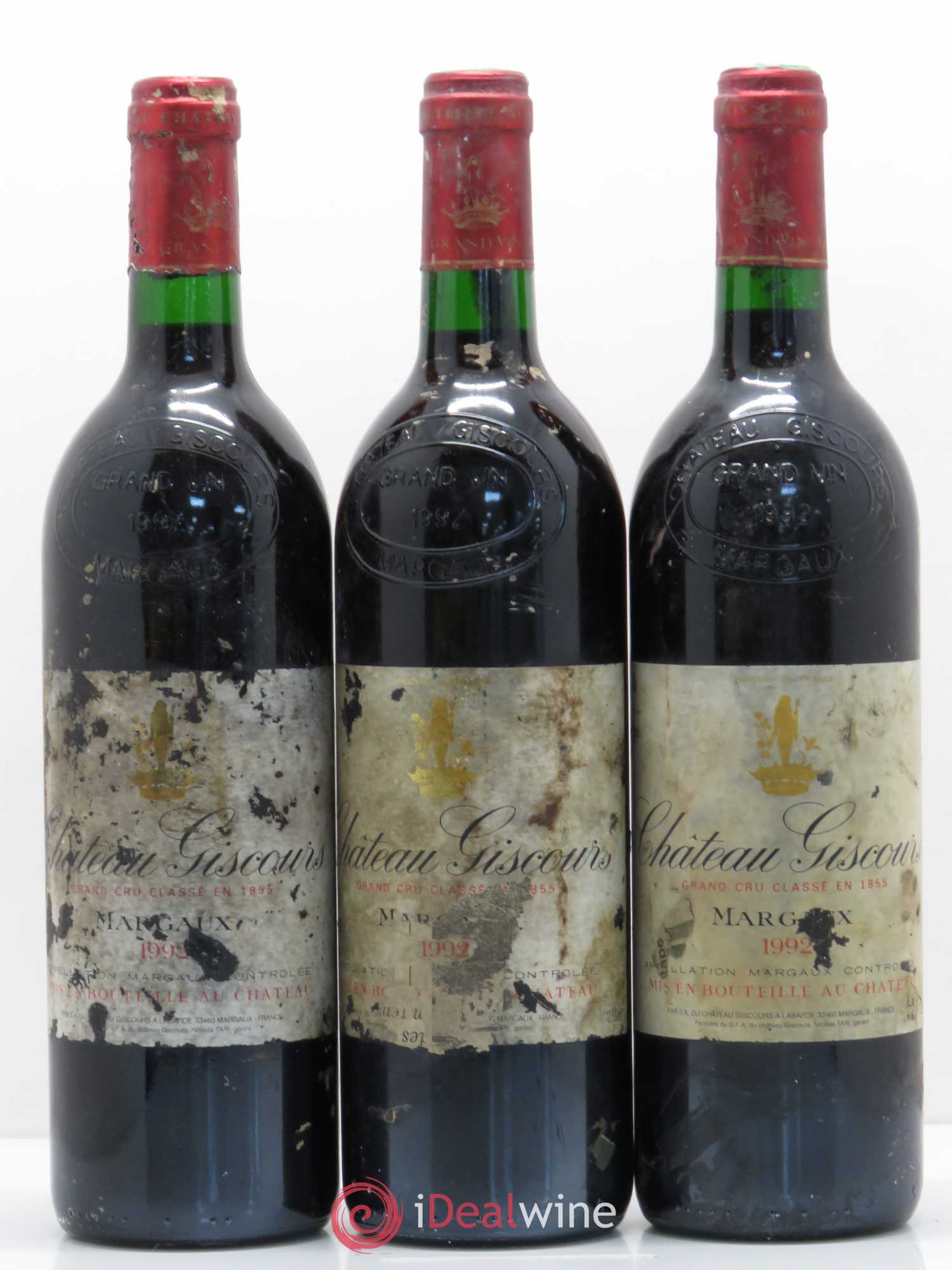 Château Giscours 3ème Grand Cru Classé 1992 - Lot de 3 bouteilles - 0