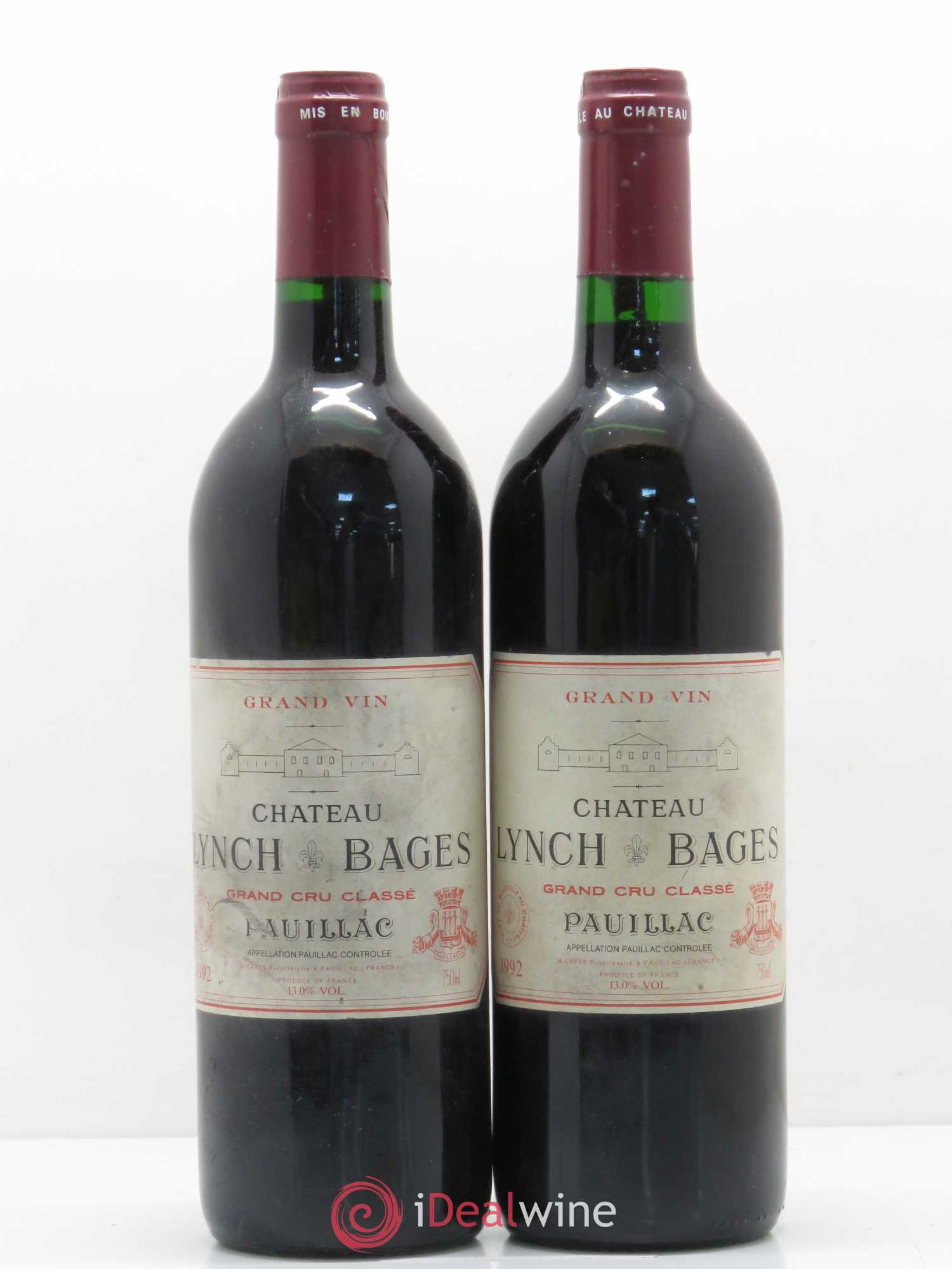 Château Lynch Bages 5ème Grand Cru Classé 1992 - Lot de 2 bouteilles - 0
