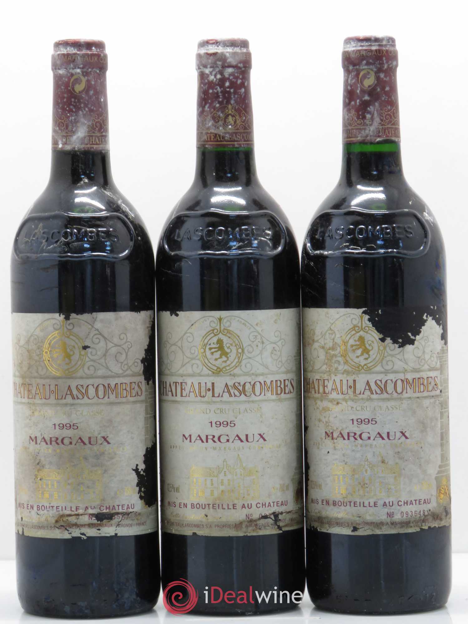 Château Lascombes 2ème Grand Cru Classé 1995 - Lot de 3 bouteilles - 0