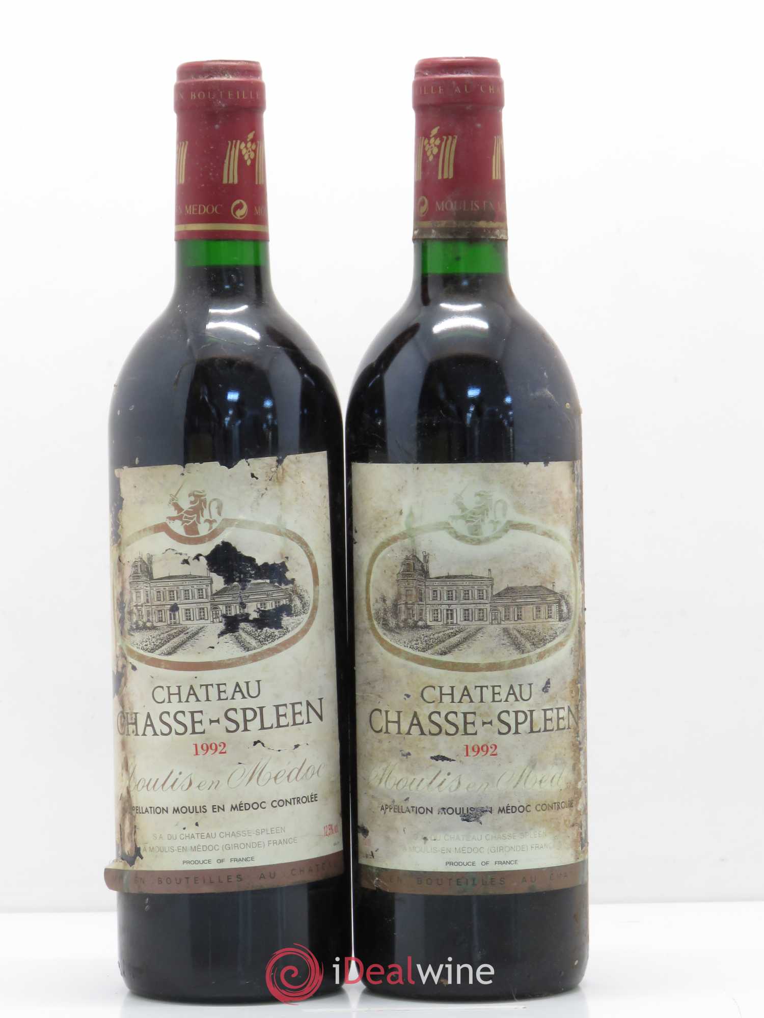 Château Chasse Spleen 1992 - Lot de 2 bouteilles - 0