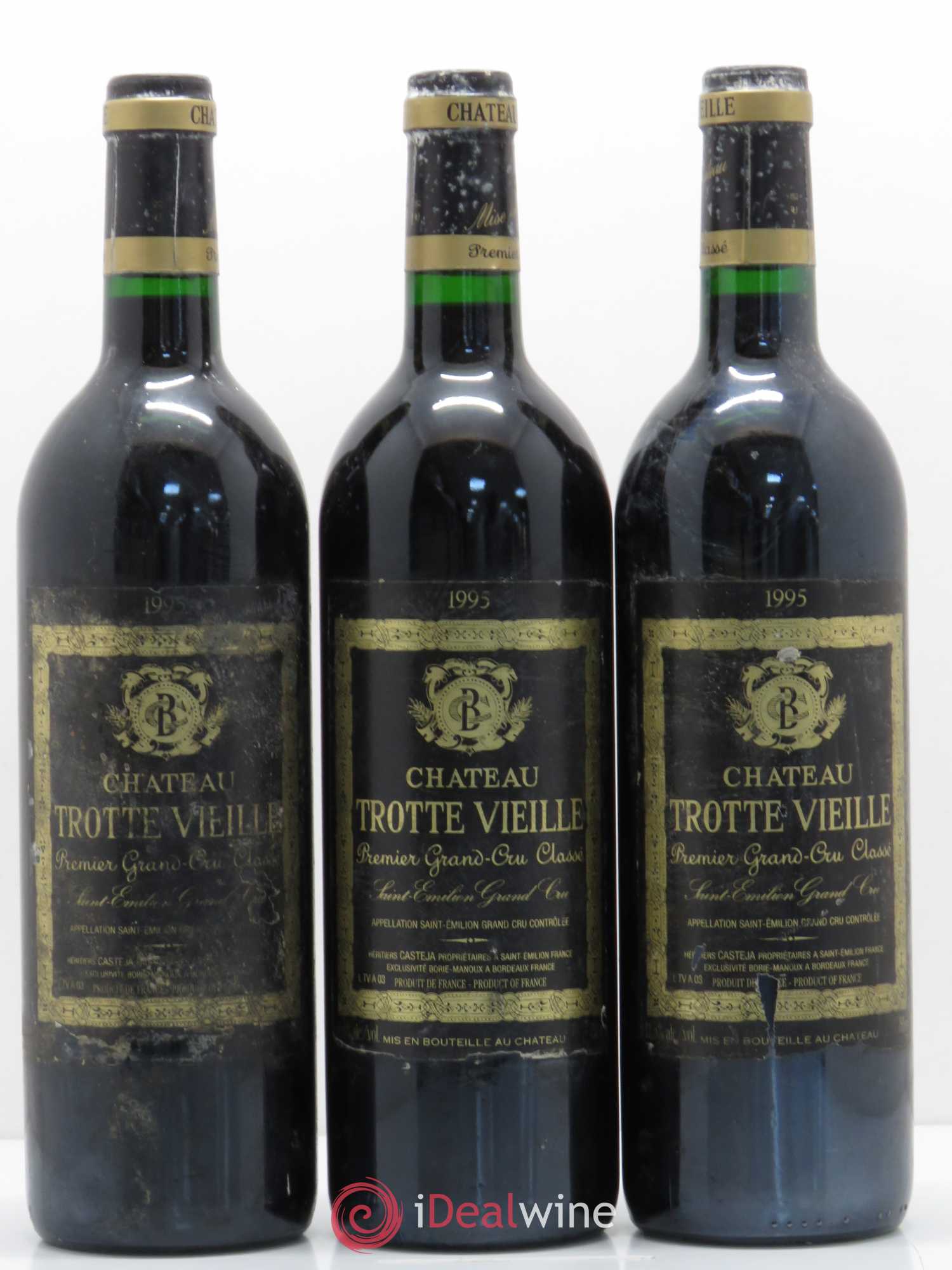 Château Trotte Vieille 1er Grand Cru Classé B 1995 - Lot de 3 bouteilles - 0