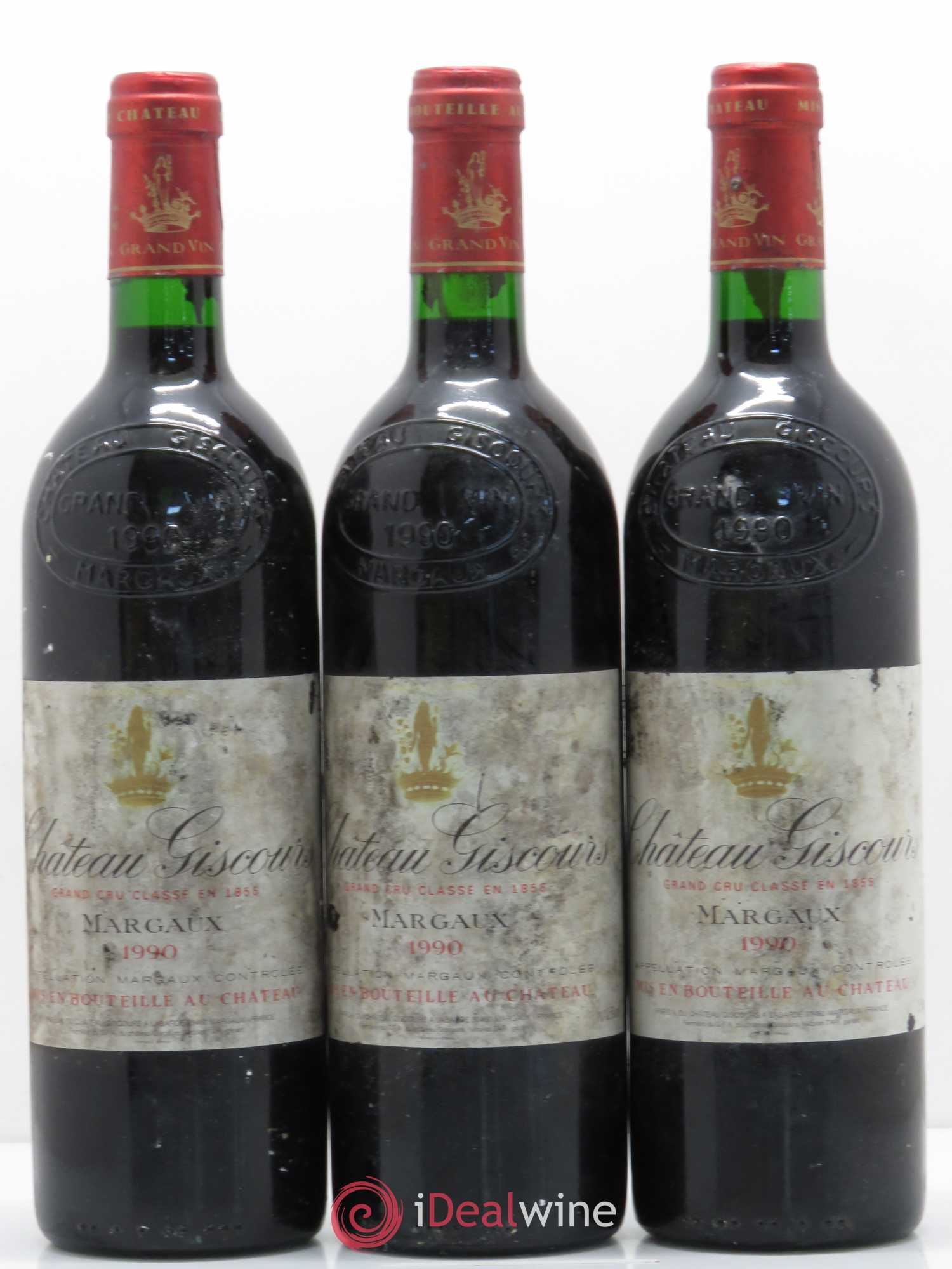Château Giscours 3ème Grand Cru Classé 1990 - Lot de 3 bouteilles - 0