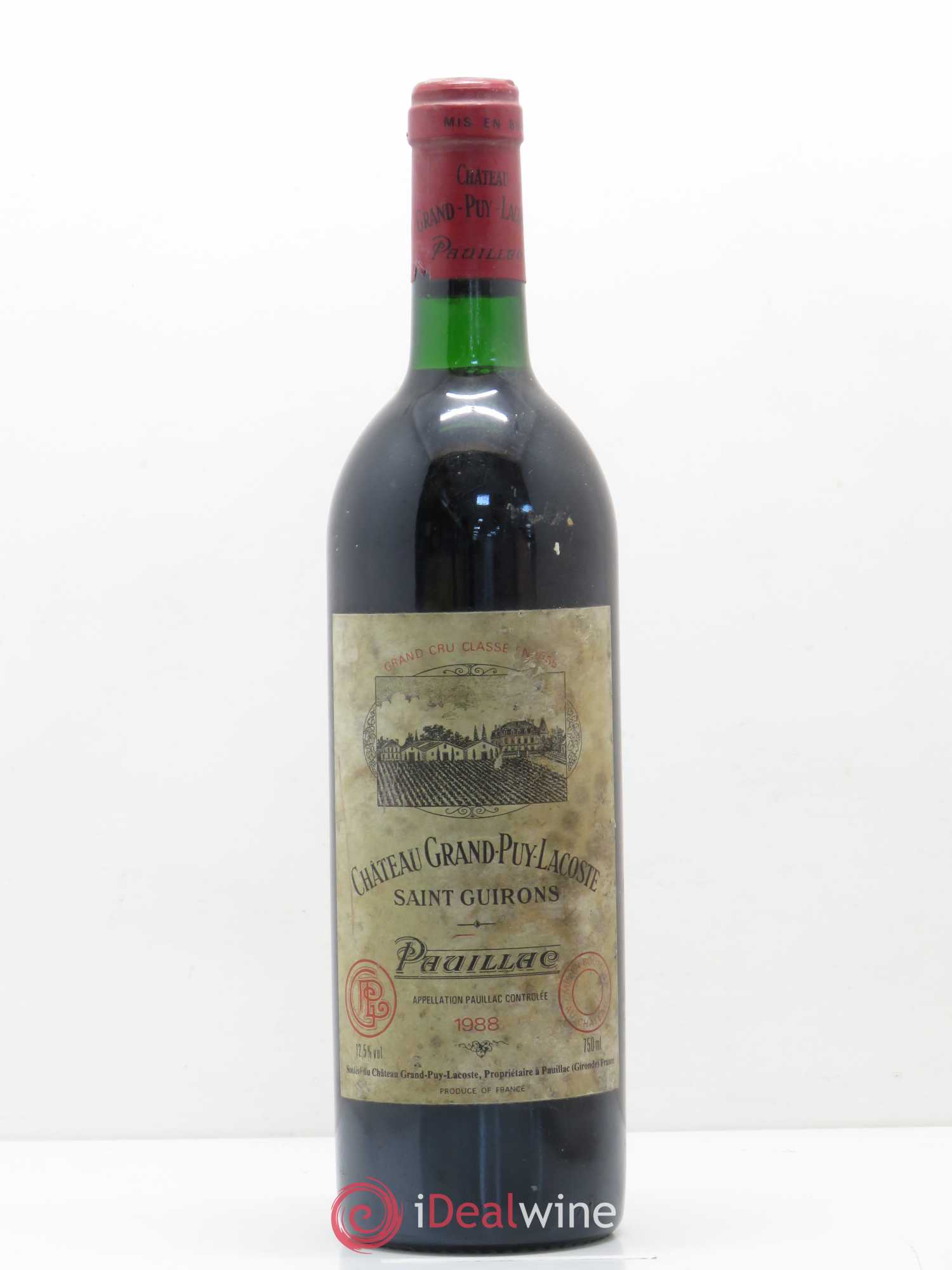 Château Grand Puy Lacoste 5ème Grand Cru Classé 1988 - Lot de 1 bouteille - 0