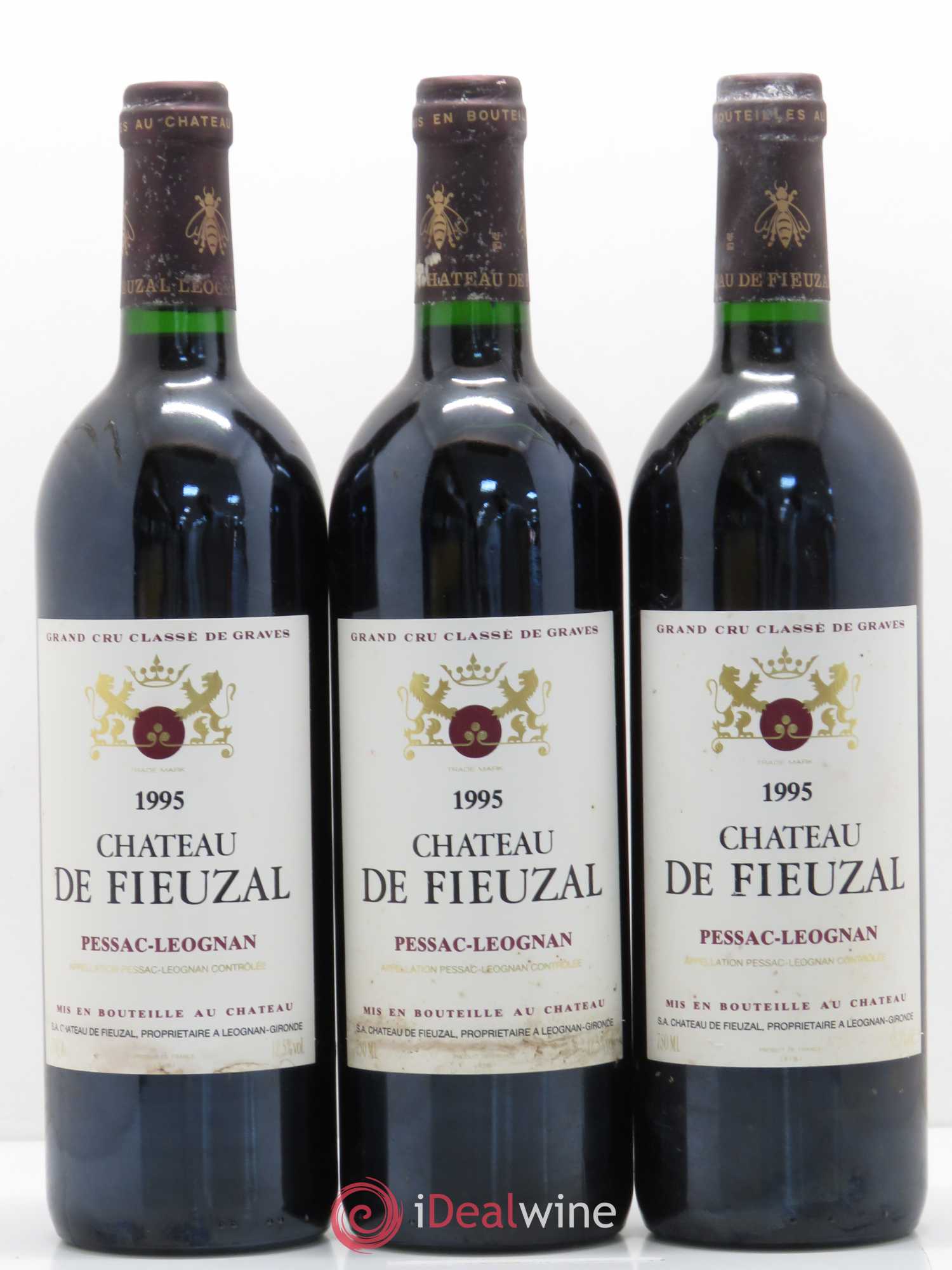 Château de Fieuzal Cru Classé de Graves 1995 - Lot de 3 bouteilles - 0
