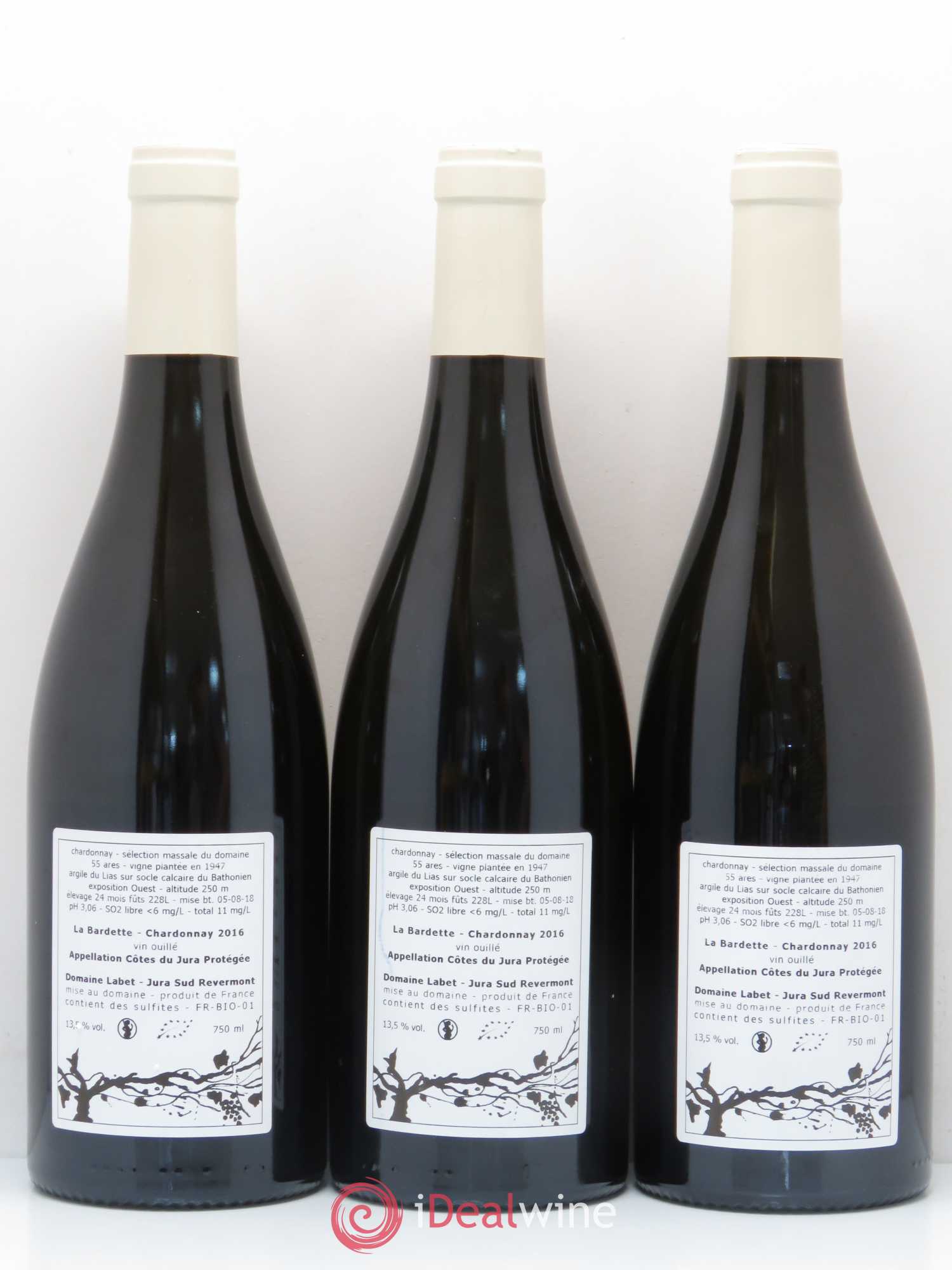 Côtes du Jura La Bardette Labet 2016 - Posten von 3 Flaschen - 1