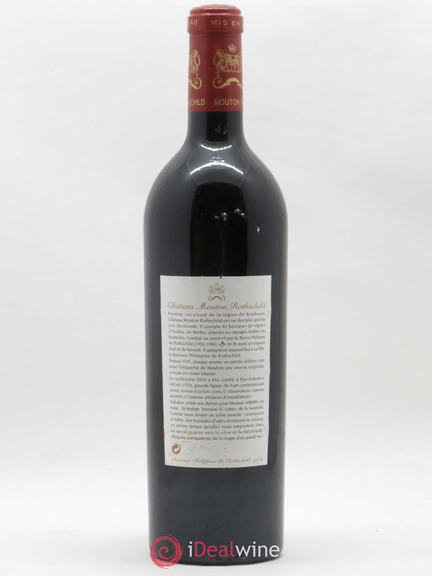 Château Mouton Rothschild 1er Grand Cru Classé 2002 - Lot de 1 bouteille - 1