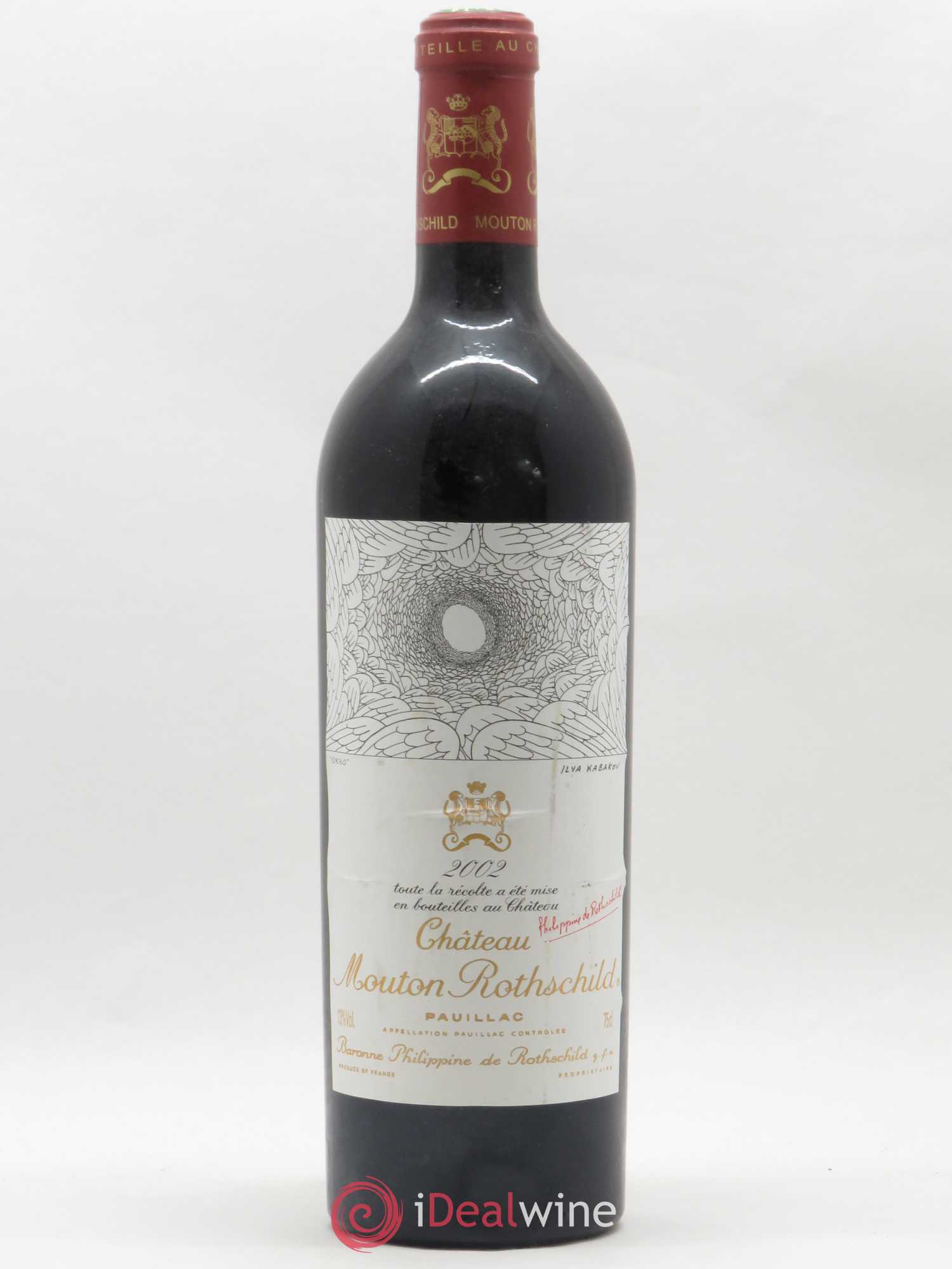 Château Mouton Rothschild 1er Grand Cru Classé 2002 - Lot de 1 bouteille - 0