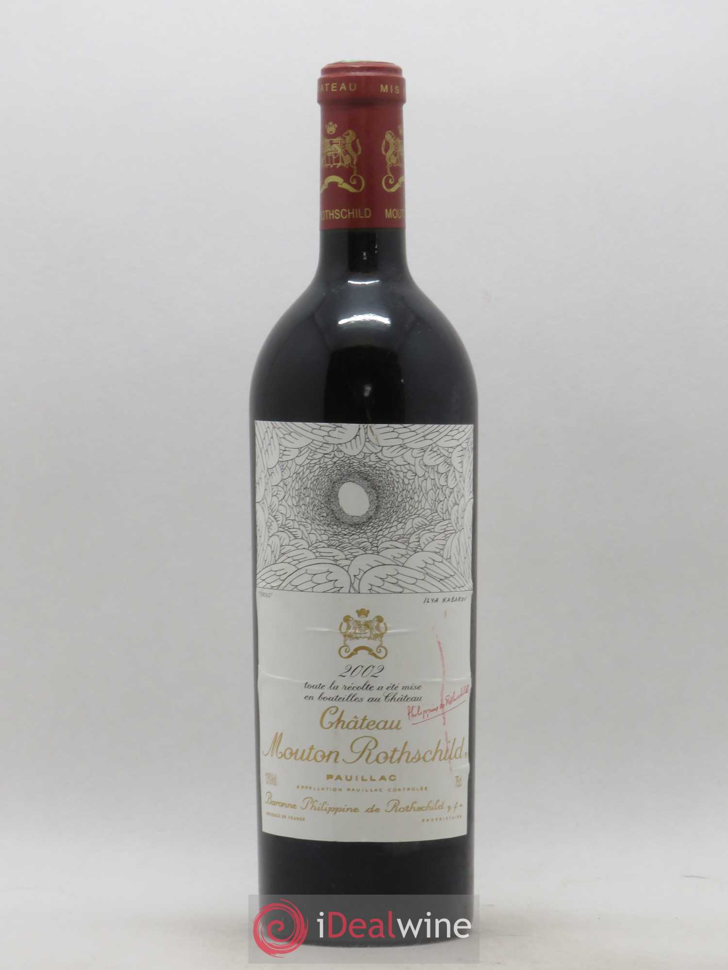 Château Mouton Rothschild 1er Grand Cru Classé 2002 - Lot de 1 bouteille - 0