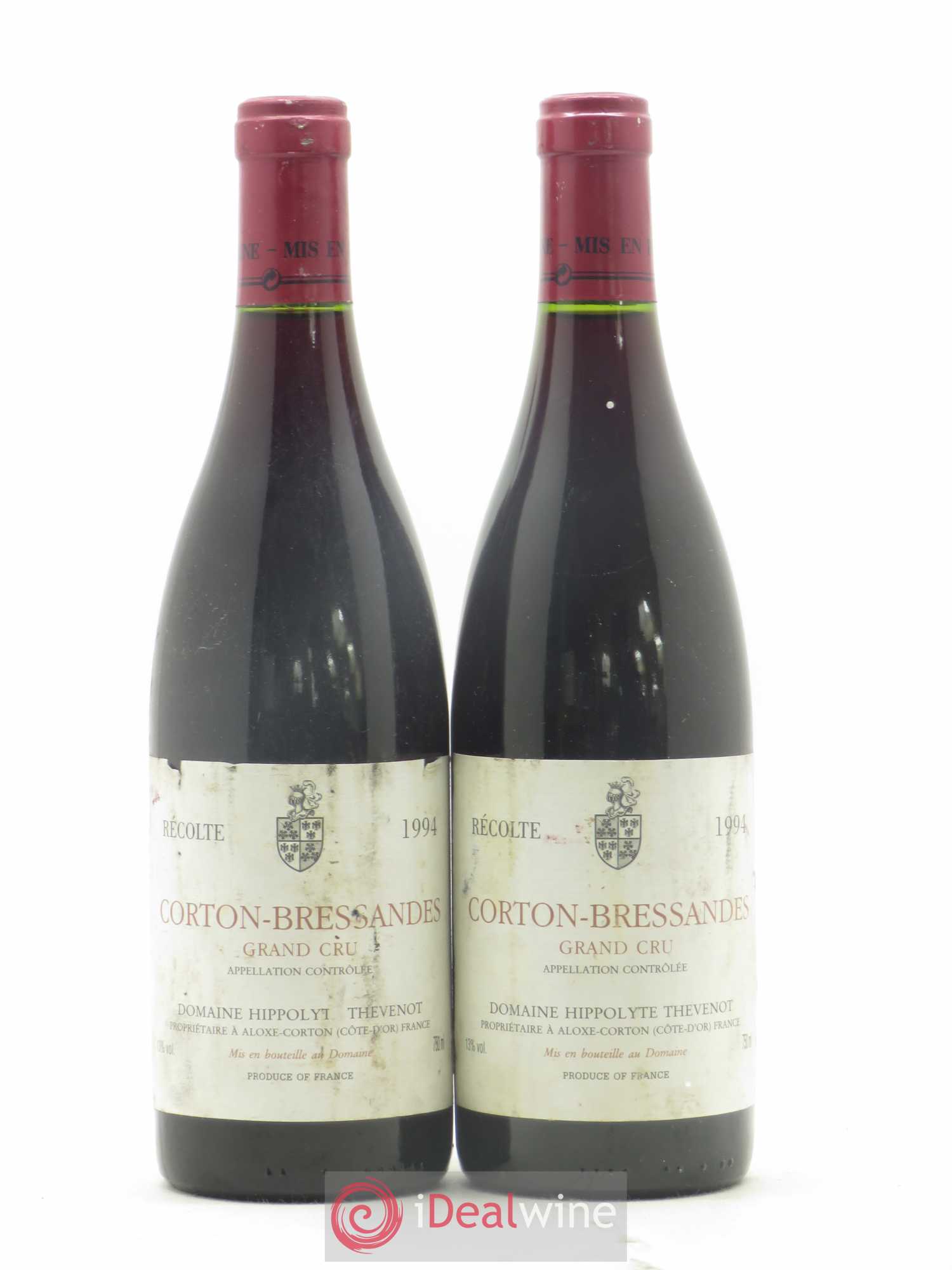 Corton Grand Cru Bressandes Hyppolyte Thevenot 1994 - Posten von 2 Flaschen - 0