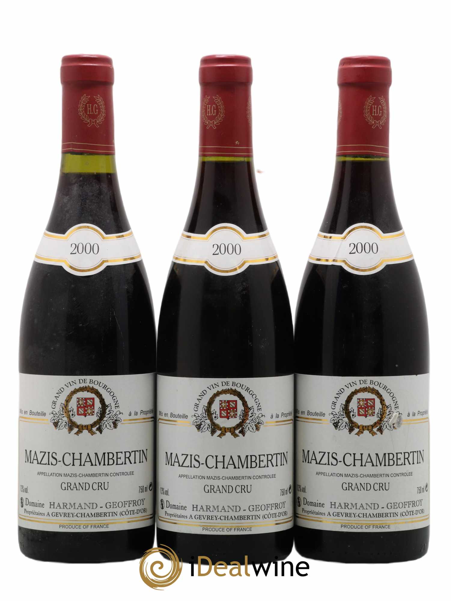 Mazis-Chambertin Grand Cru Harmand-Geoffroy (Domaine) 2000 - Lot de 3 bouteilles - 0