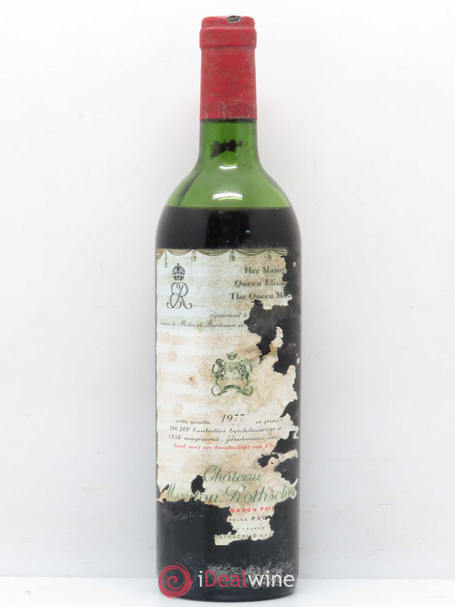 Château Mouton Rothschild 1er Grand Cru Classé 1977 - Lot de 1 bouteille - 0