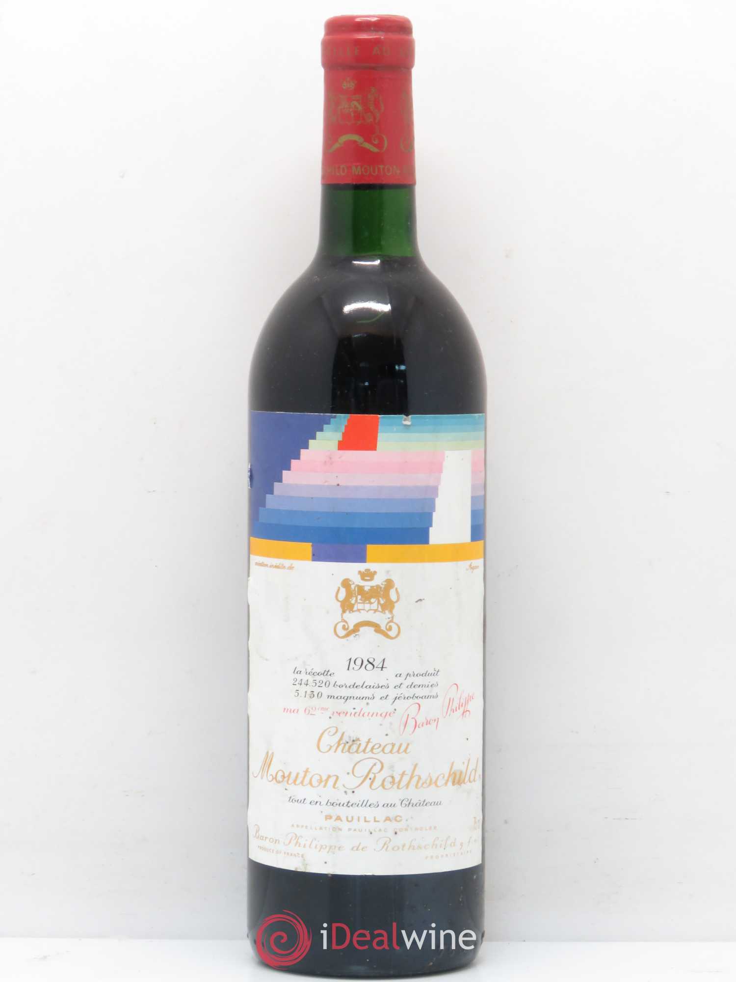 Château Mouton Rothschild 1er Grand Cru Classé 1984 - Lot de 1 bouteille - 0