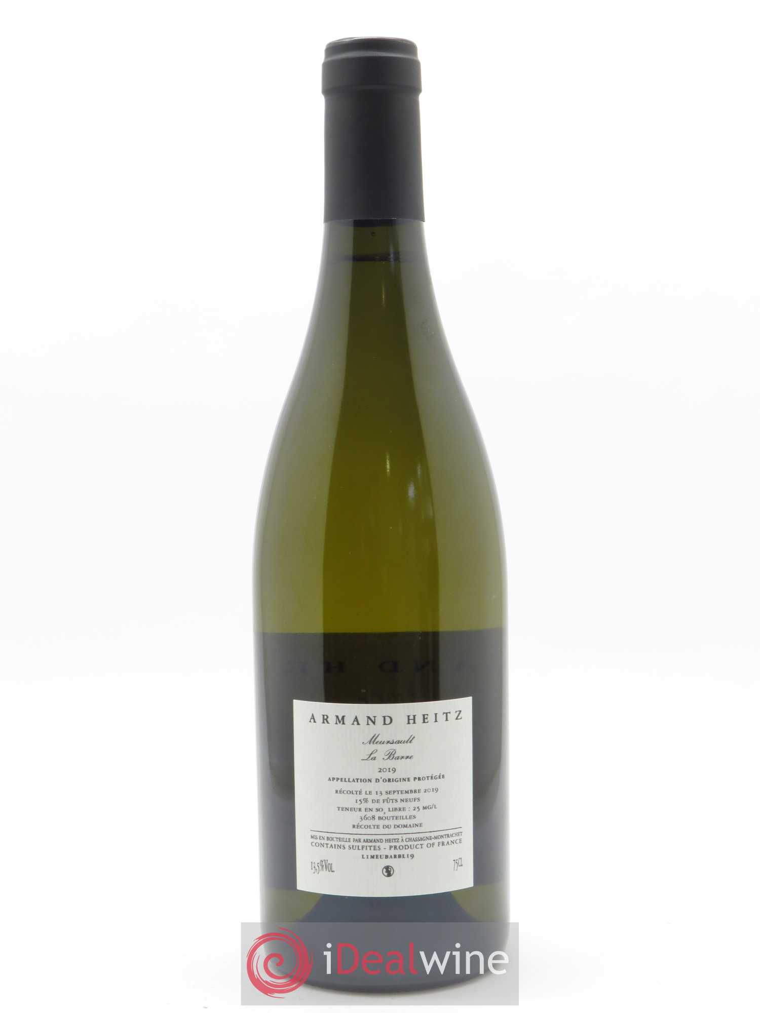 Meursault La Barre Armand Heitz 2019 - Lot de 1 bouteille - 1