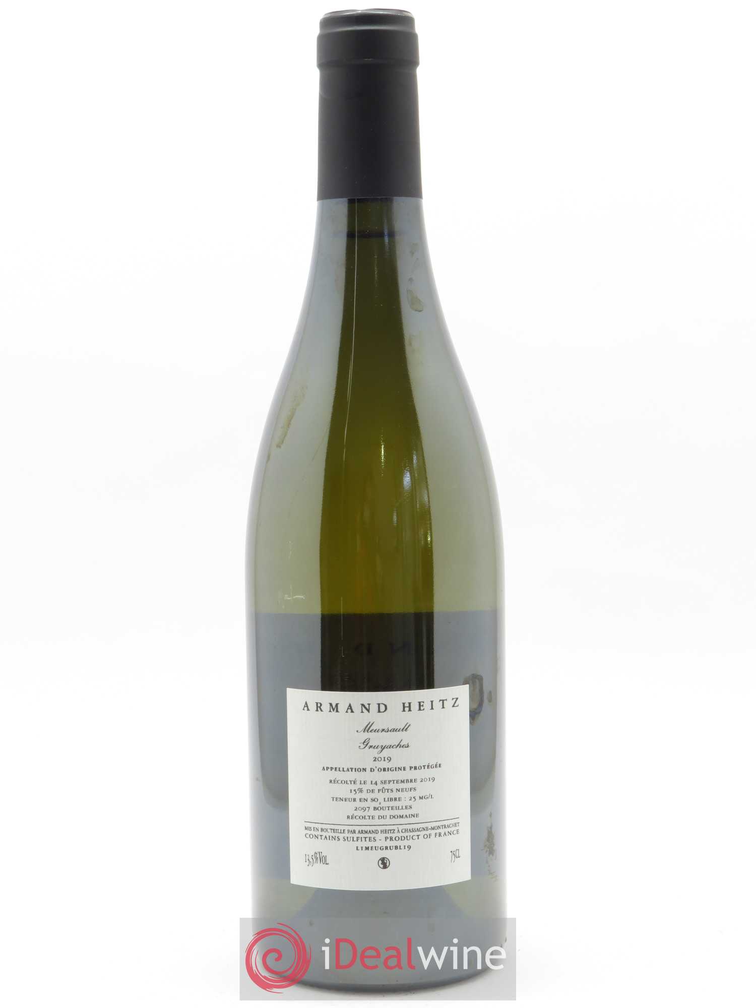 Meursault Gruyaches Armand Heitz 2019 - Lot de 1 bouteille - 1