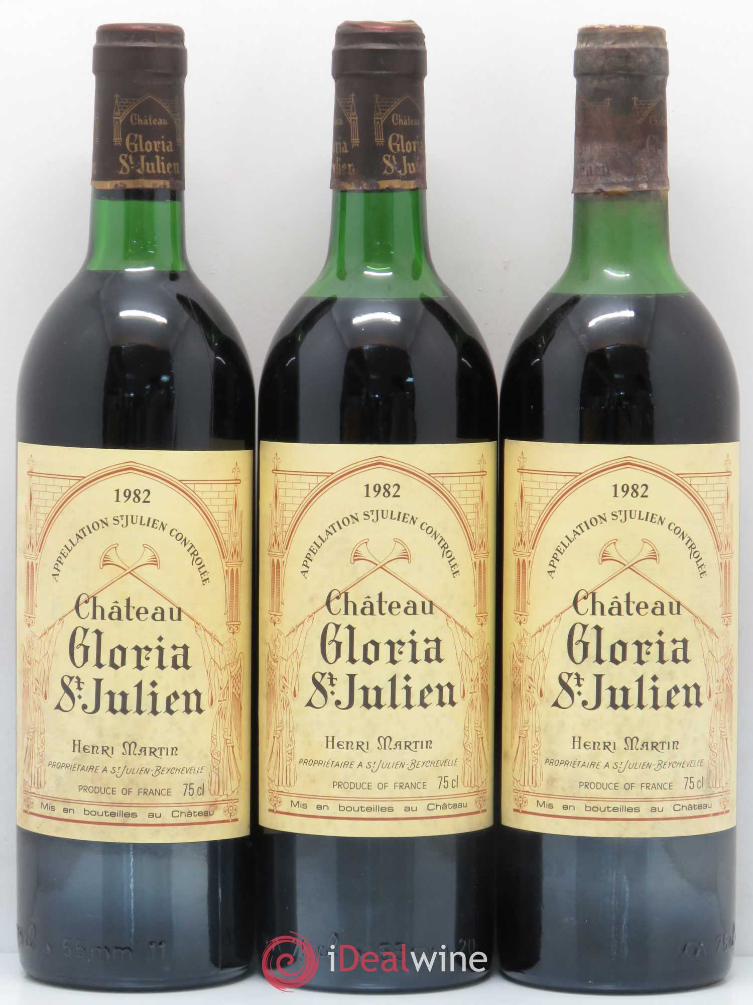 Château Gloria 1982 - Lot de 3 bouteilles - 0