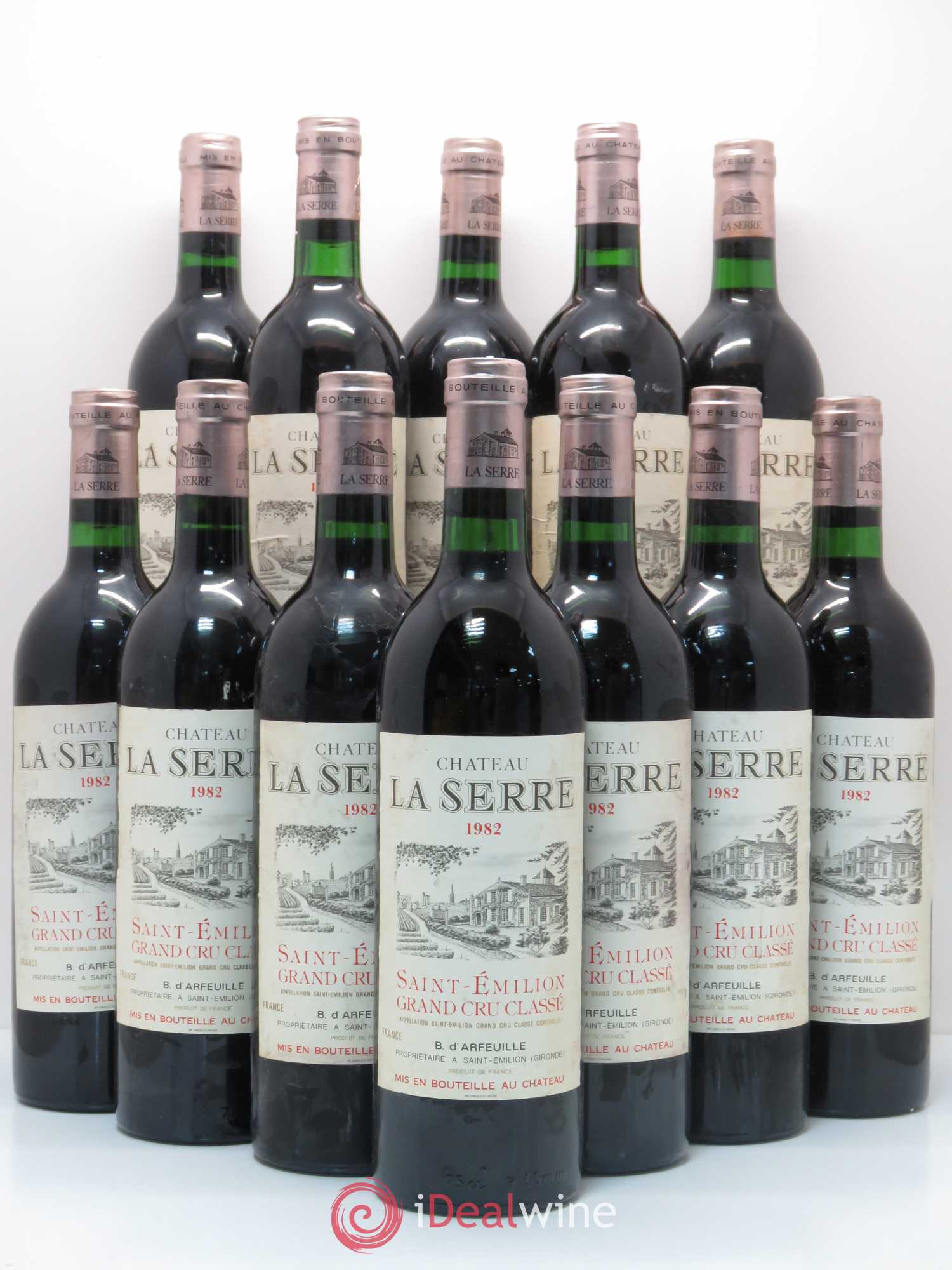 Château la Serre Grand Cru Classé 1982 - Lot de 12 bouteilles - 0