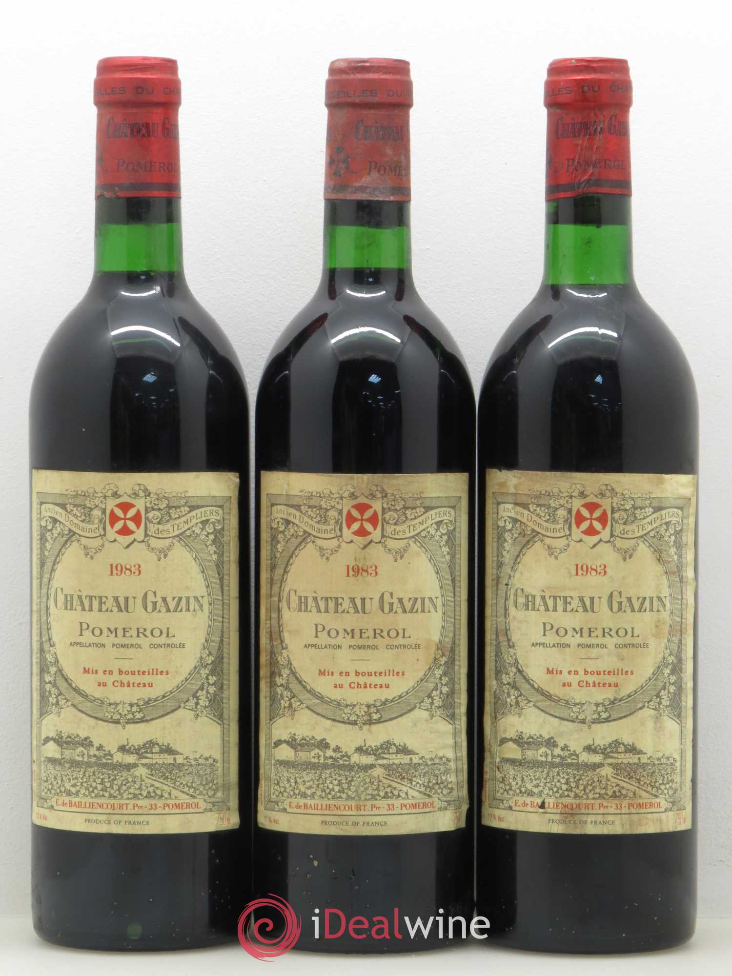 Château Gazin 1983 - Lot de 3 bouteilles - 0