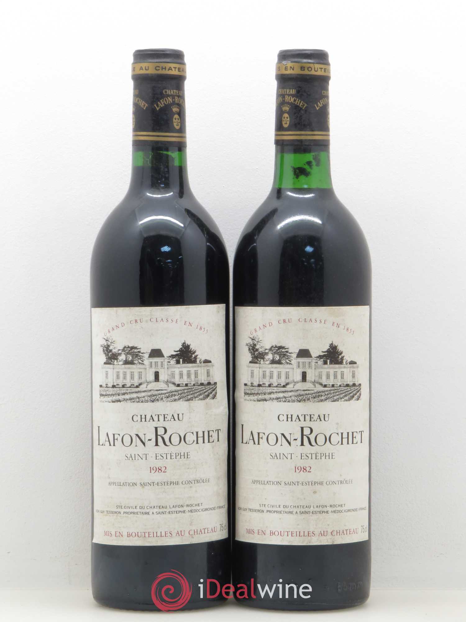 Château Lafon Rochet 4ème Grand Cru Classé 1982 - Lot de 2 bouteilles - 0