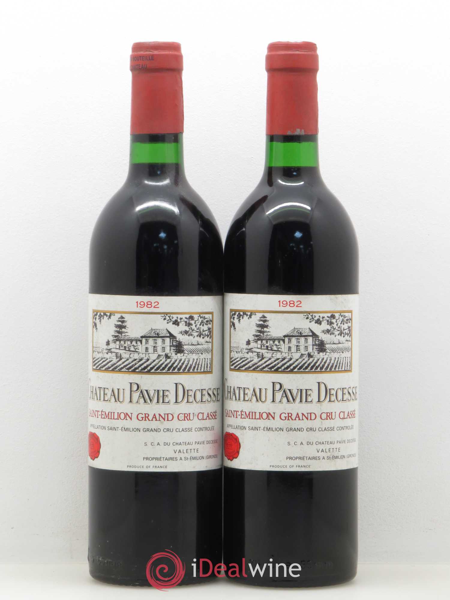 Château Pavie Decesse Grand Cru Classé 1982 - Lot de 2 bouteilles - 0