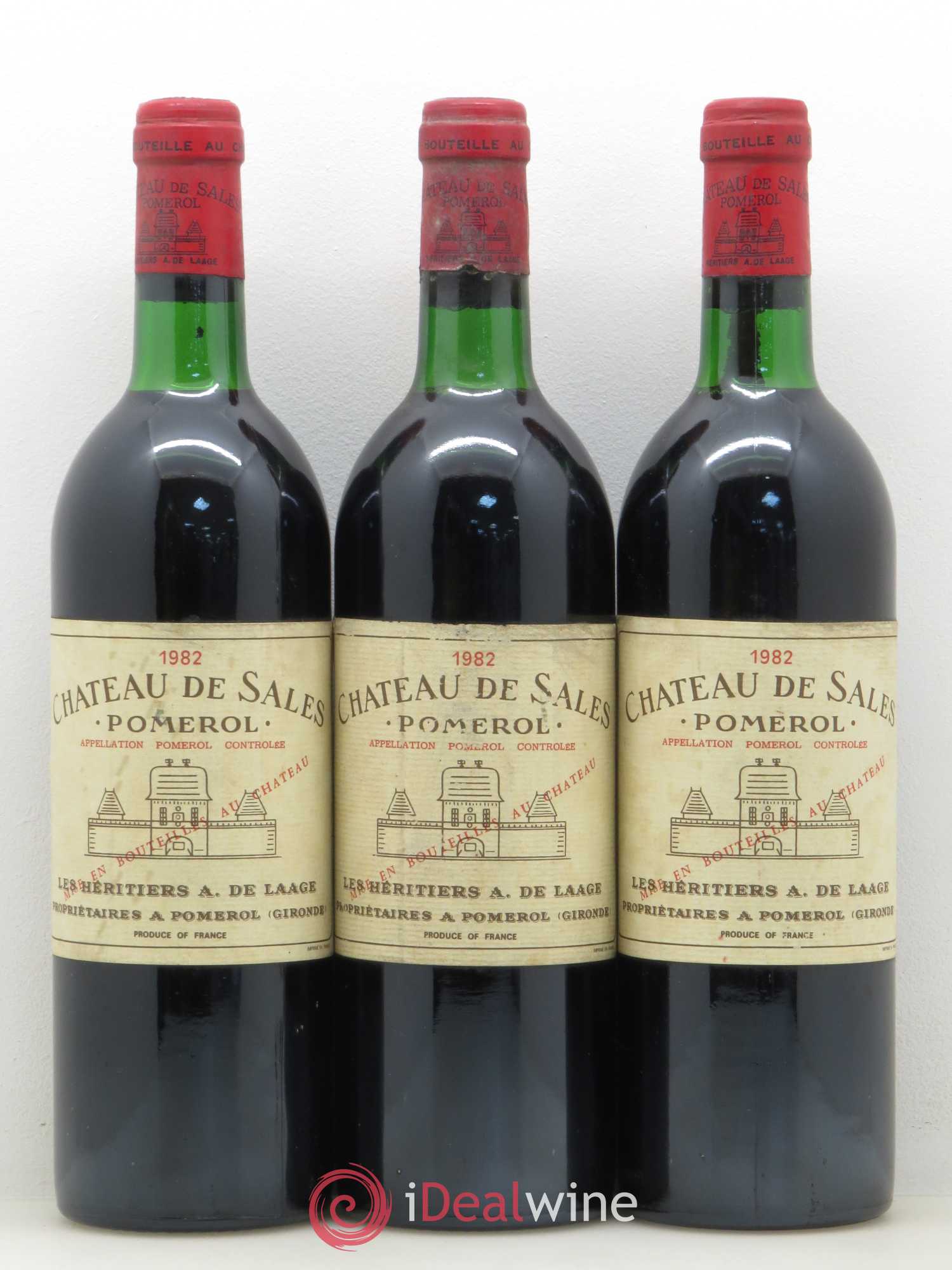 Château de Sales 1982 - Lot de 3 bouteilles - 0
